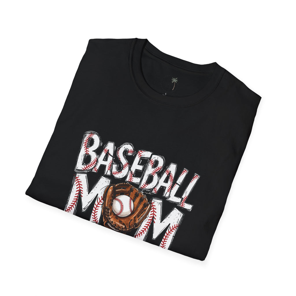 Baseball Mom T-Shirt | Baseball Ball Graphic, Mom Lettering