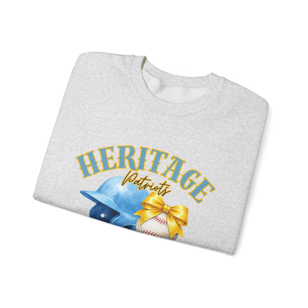 Heritage Patriots Baseball Crewneck Sweatshirt | Helmet, Ball, Bow