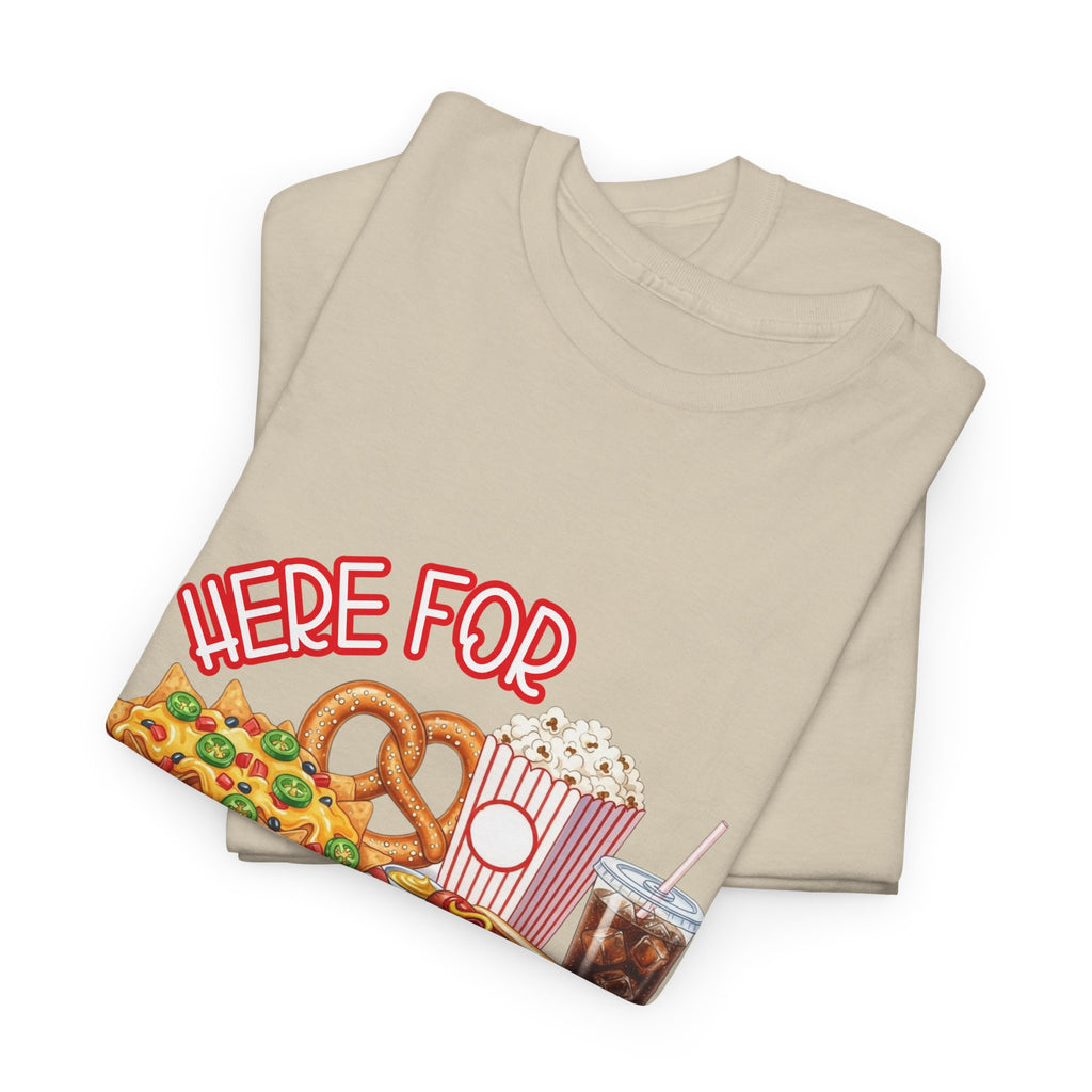 Here For The Snacks T-Shirt |Ballpark Snacks Nachos Popcorn Pretzel Soda