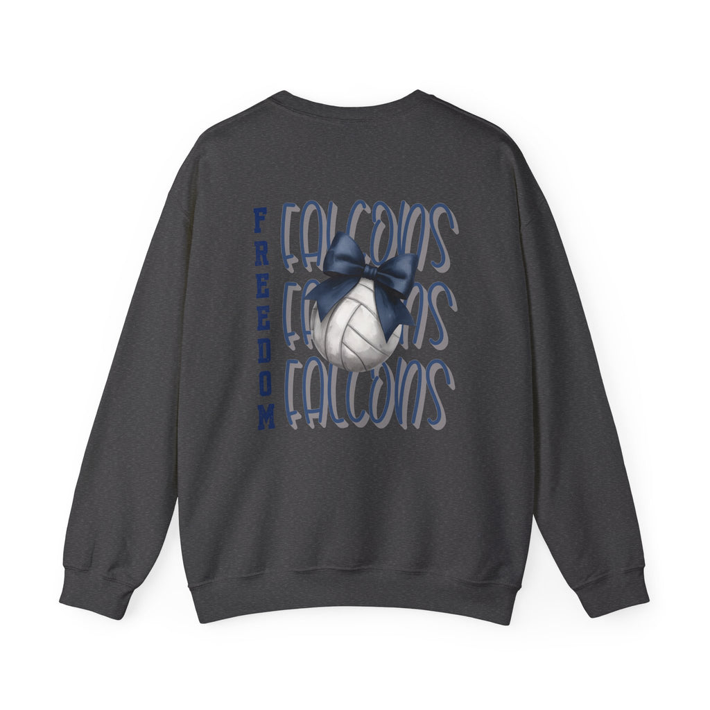 Falcons Freedom with Navy Bow Crewneck Sweatshirt