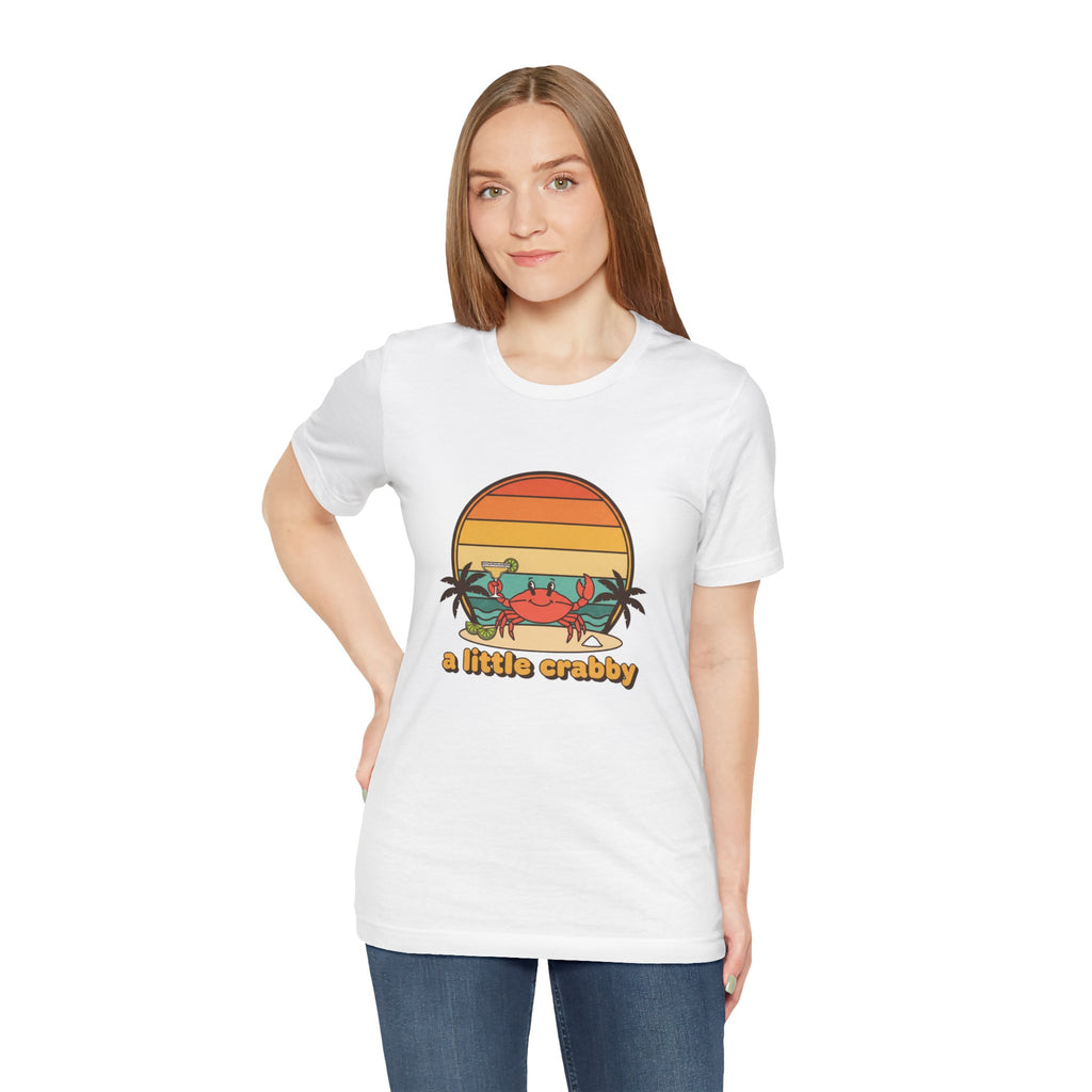 A Little Crabby Crab Sunset T-Shirt | Beach Palm Illustration