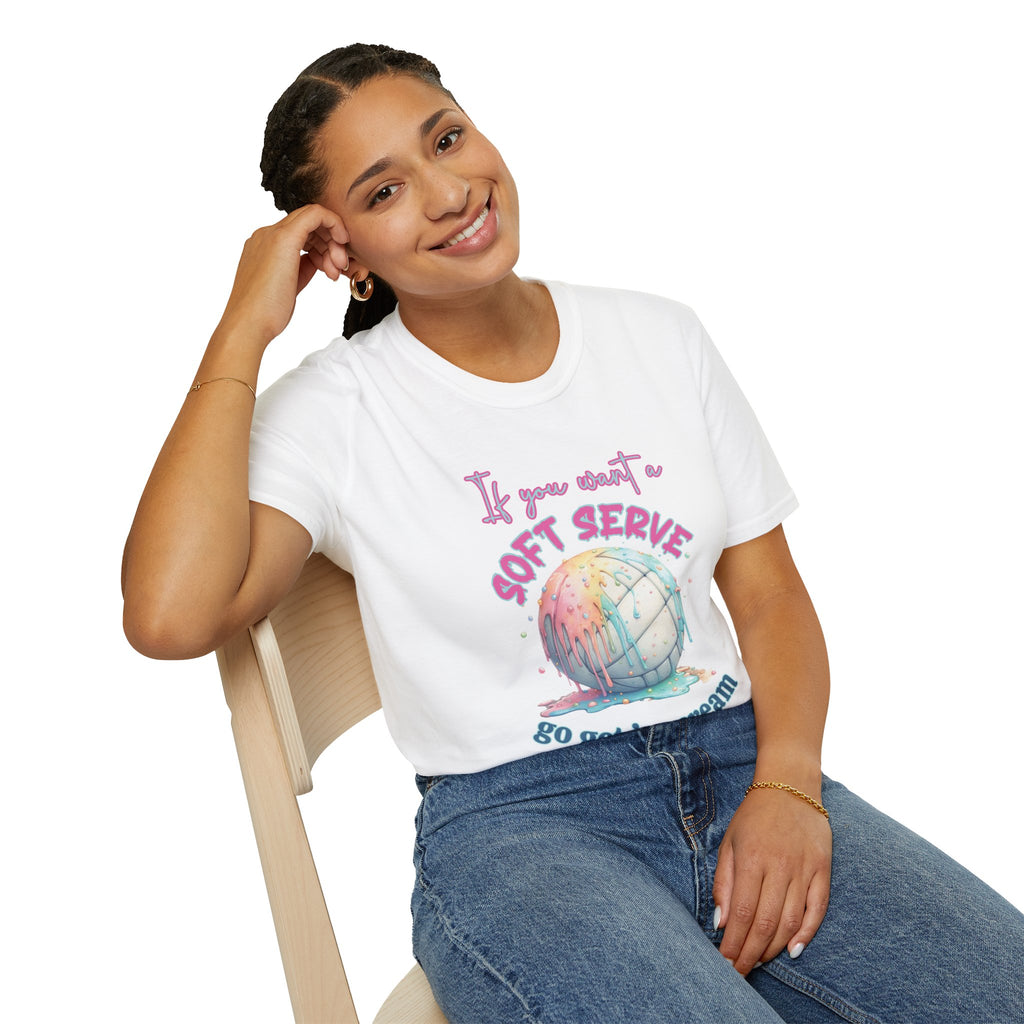 Soft Serve Volleyball Shirt, pastel ice cream graphic