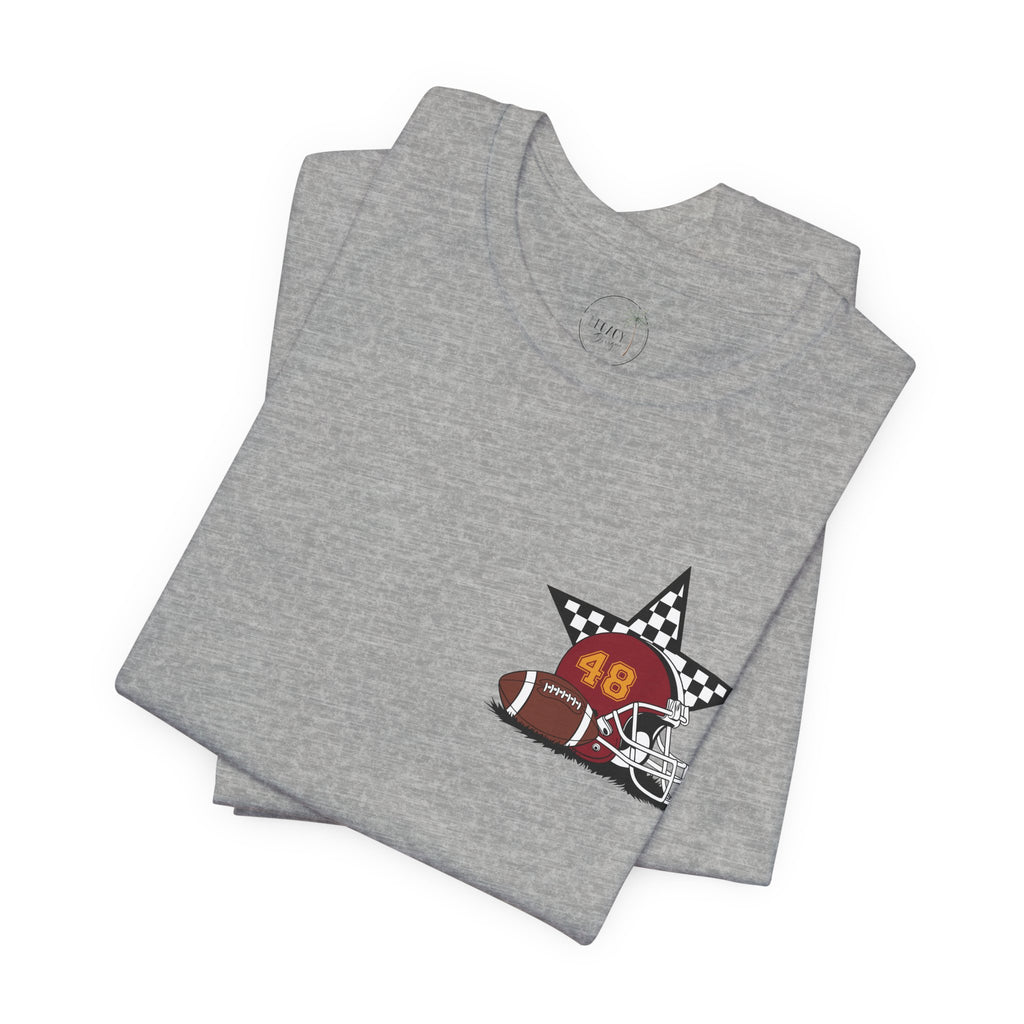 My Favorite Player Calls Me Mom Football T-Shirt | Proud Football Mom Tee | Game Day Shirt for Moms | Sports Mom Gift
