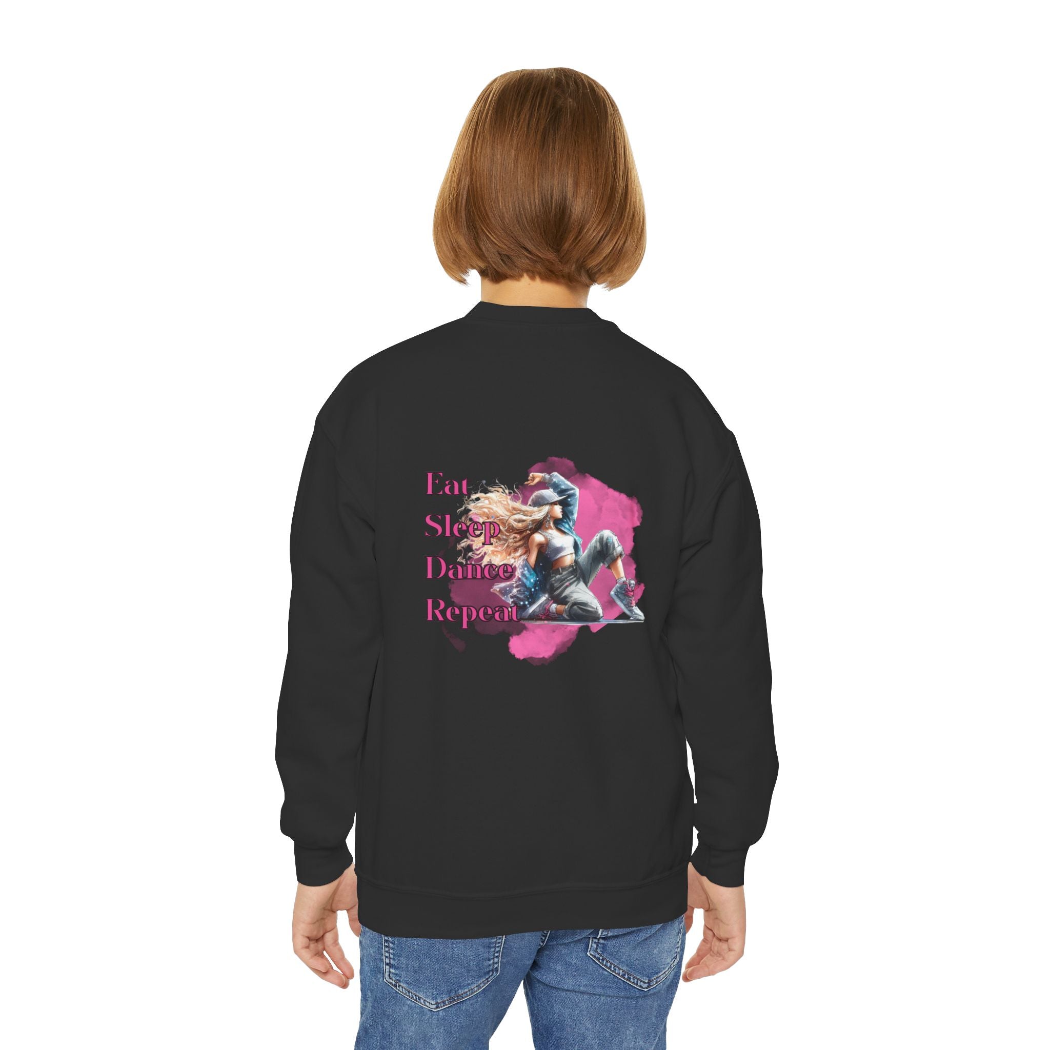Custom Youth Dance Lovers Crewneck , Personalized Gift for Kids, Dance Sweatshirt, Fun Fashion for Youth, Kids' Activewear