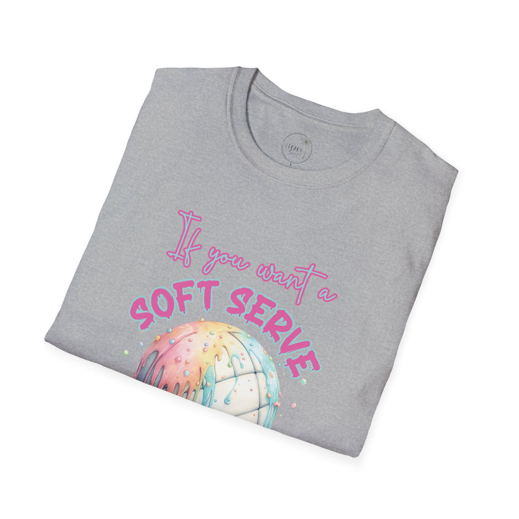 Soft Serve Volleyball Shirt, pastel ice cream graphic
