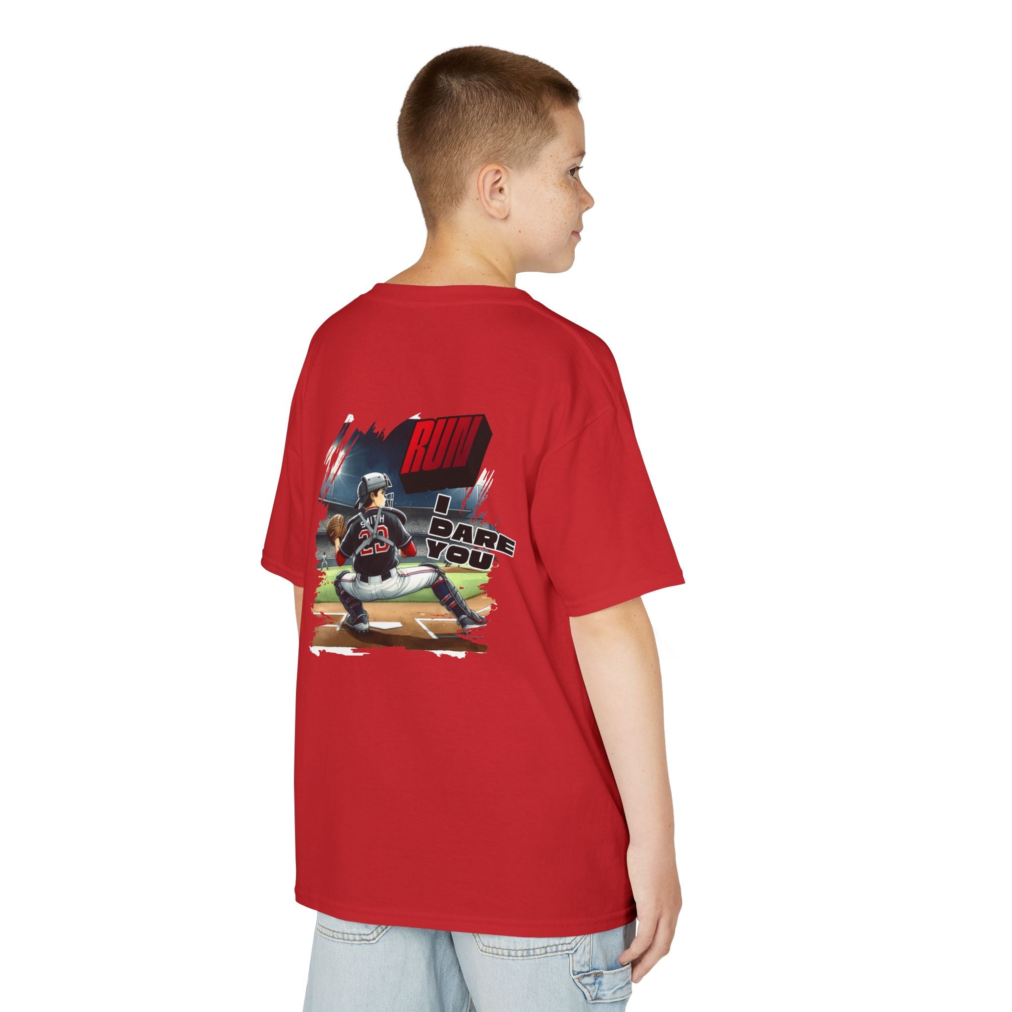 Baseball Catcher Kids Tee I Dare You Graphic tee