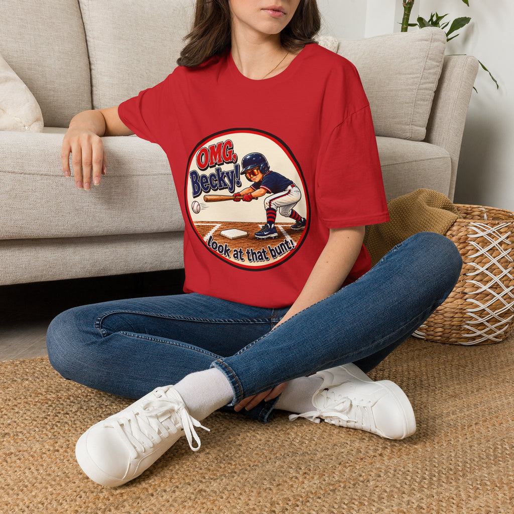 OMG Becky 'Look at That Bunt' Baseball T-Shirt — Retro Batter Graphic Tee