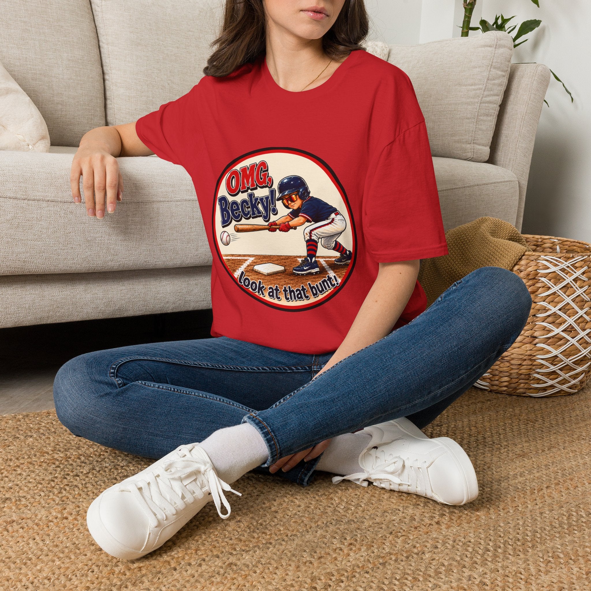 OMG Becky 'Look at That Bunt' Baseball T-Shirt — Retro Batter Graphic Tee