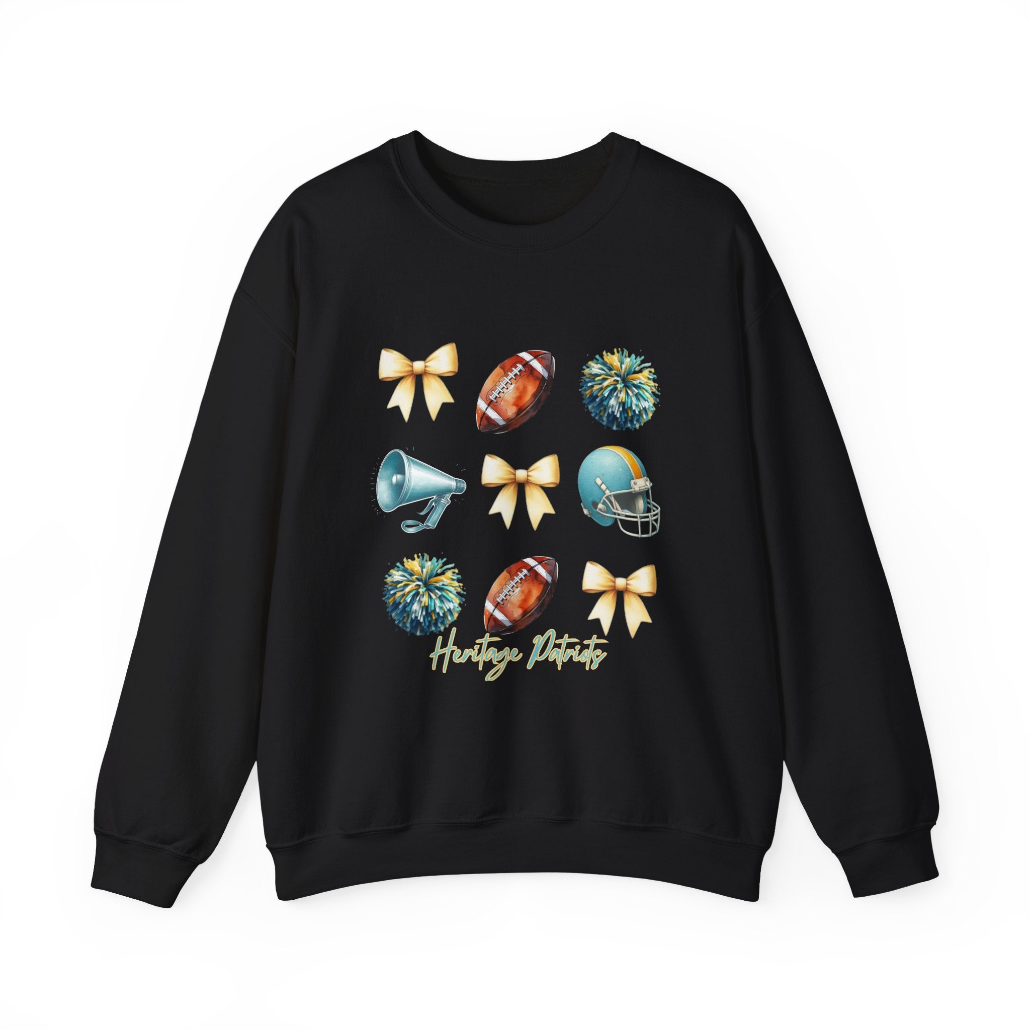 Football Cheer Icons Sweatshirt | Helmet, Pom-Poms, Megaphone