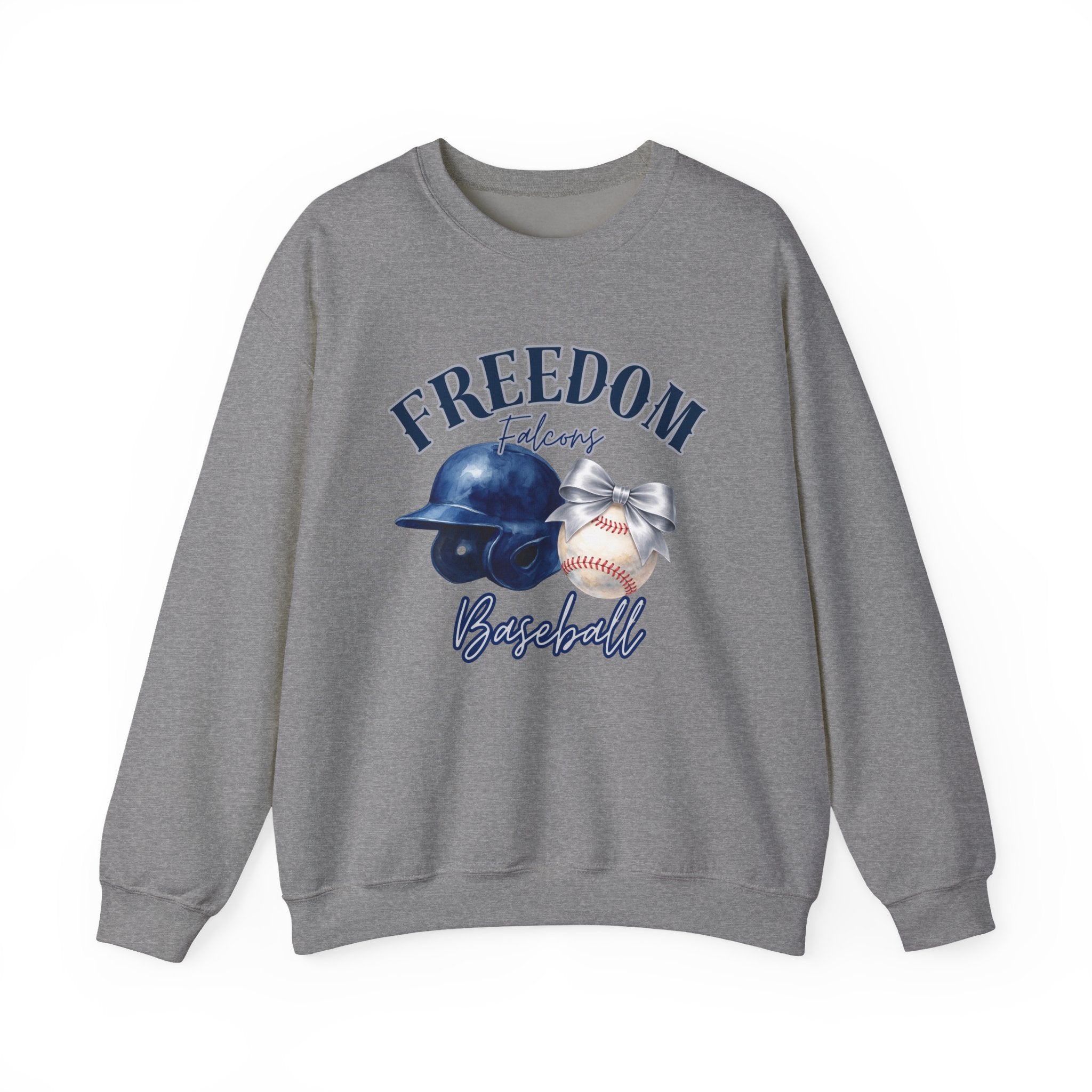 Freedom Baseball Crewneck Sweatshirt | Helmet and Baseball Graphic