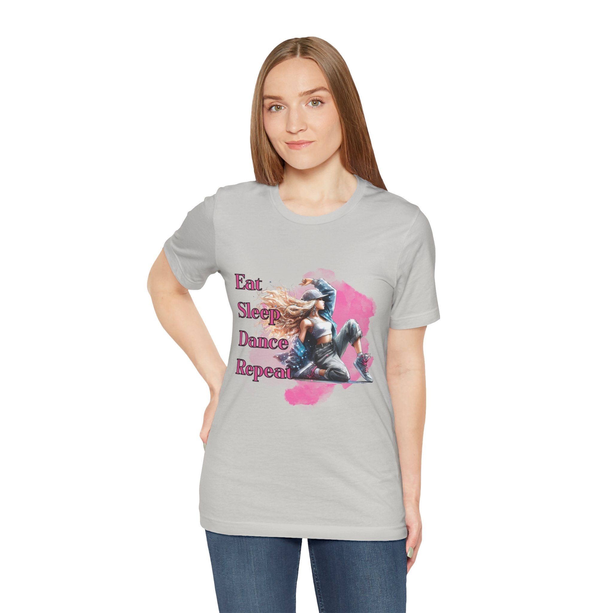 Eat Sleep Dance Repeat-Dance Lover's Unisex Tee, Gift for Dancers, Casual Dancewear, Festival Top, Unique Graphic Tee