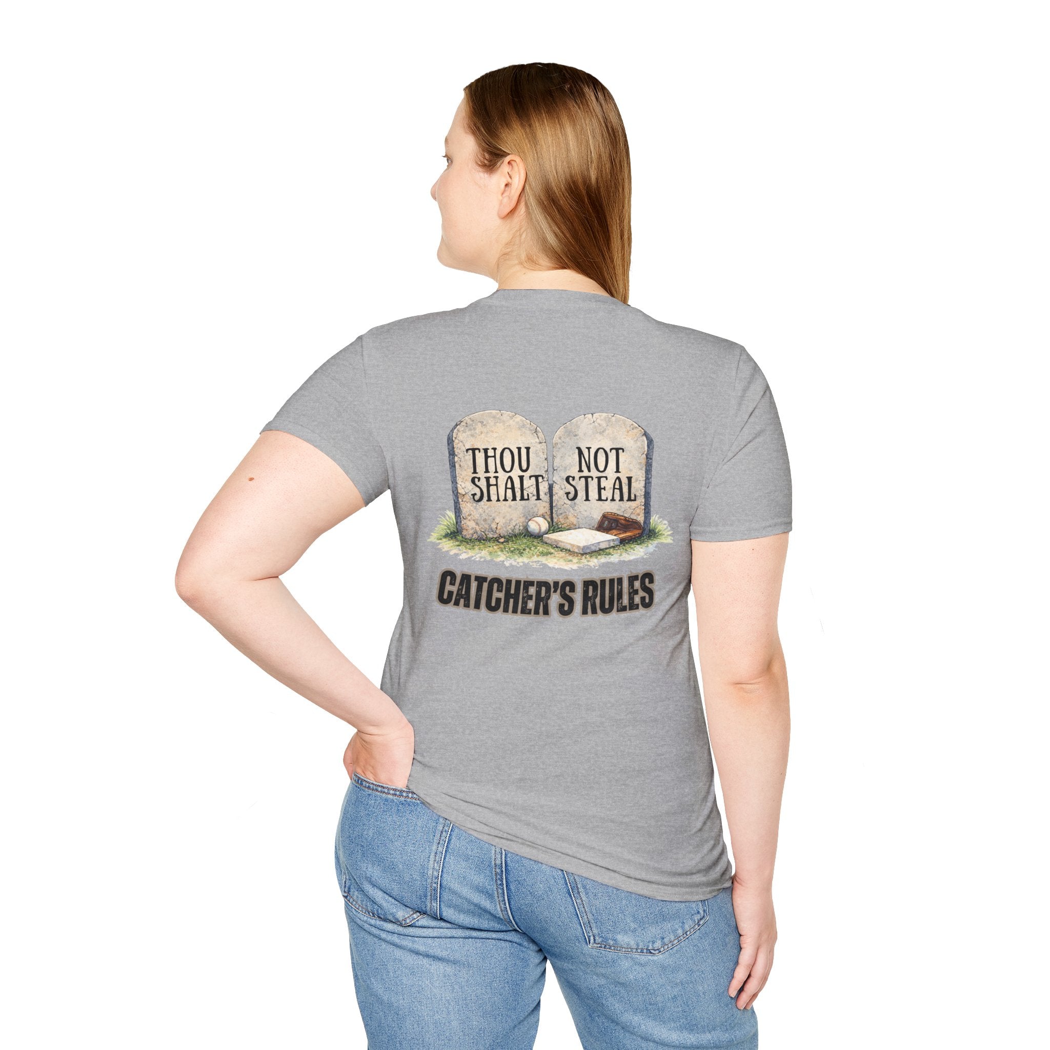 Thou Shalt Not Steal T-Shirt | Stone Tablets, Humor, Back Graphic