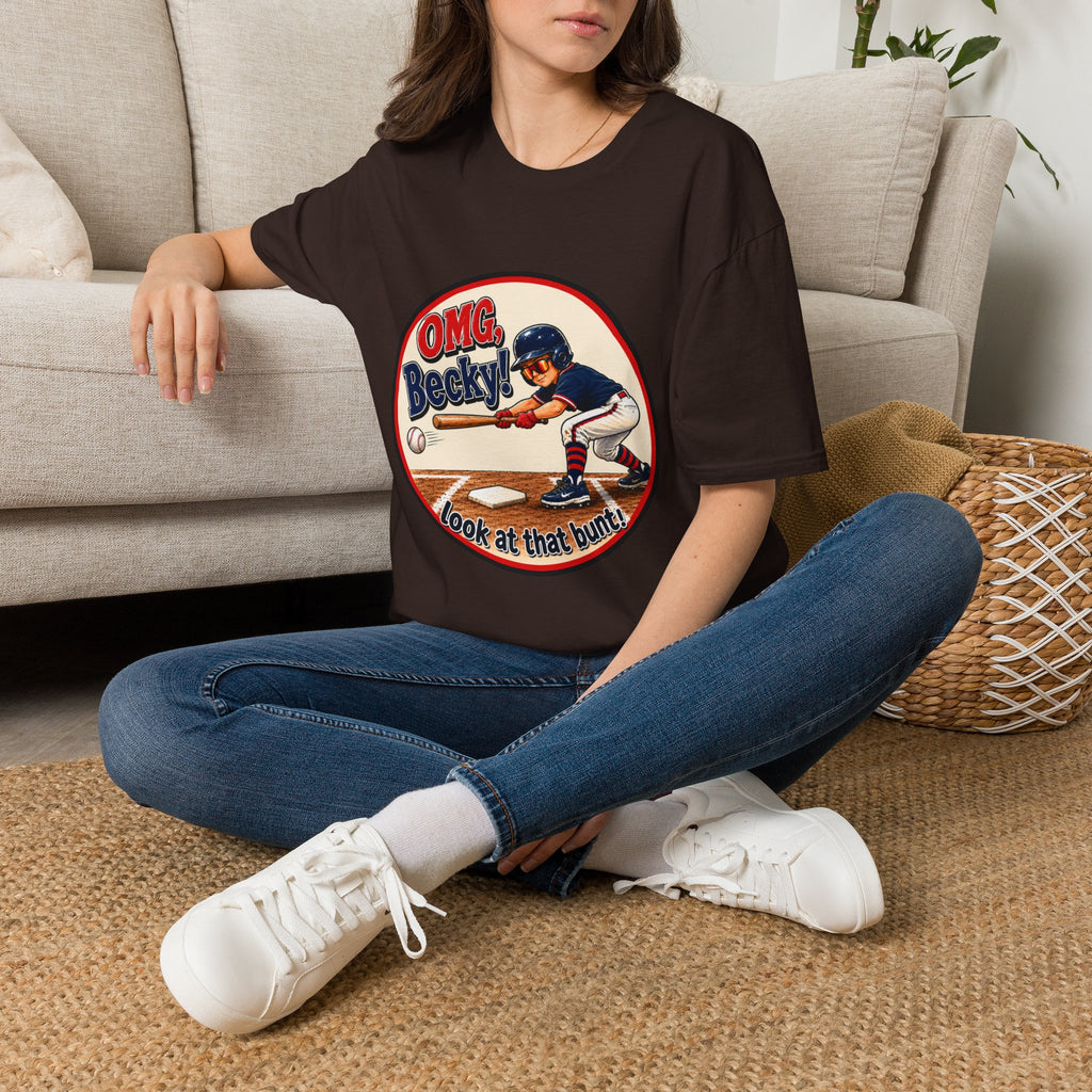 OMG Becky 'Look at That Bunt' Baseball T-Shirt — Retro Batter Graphic Tee
