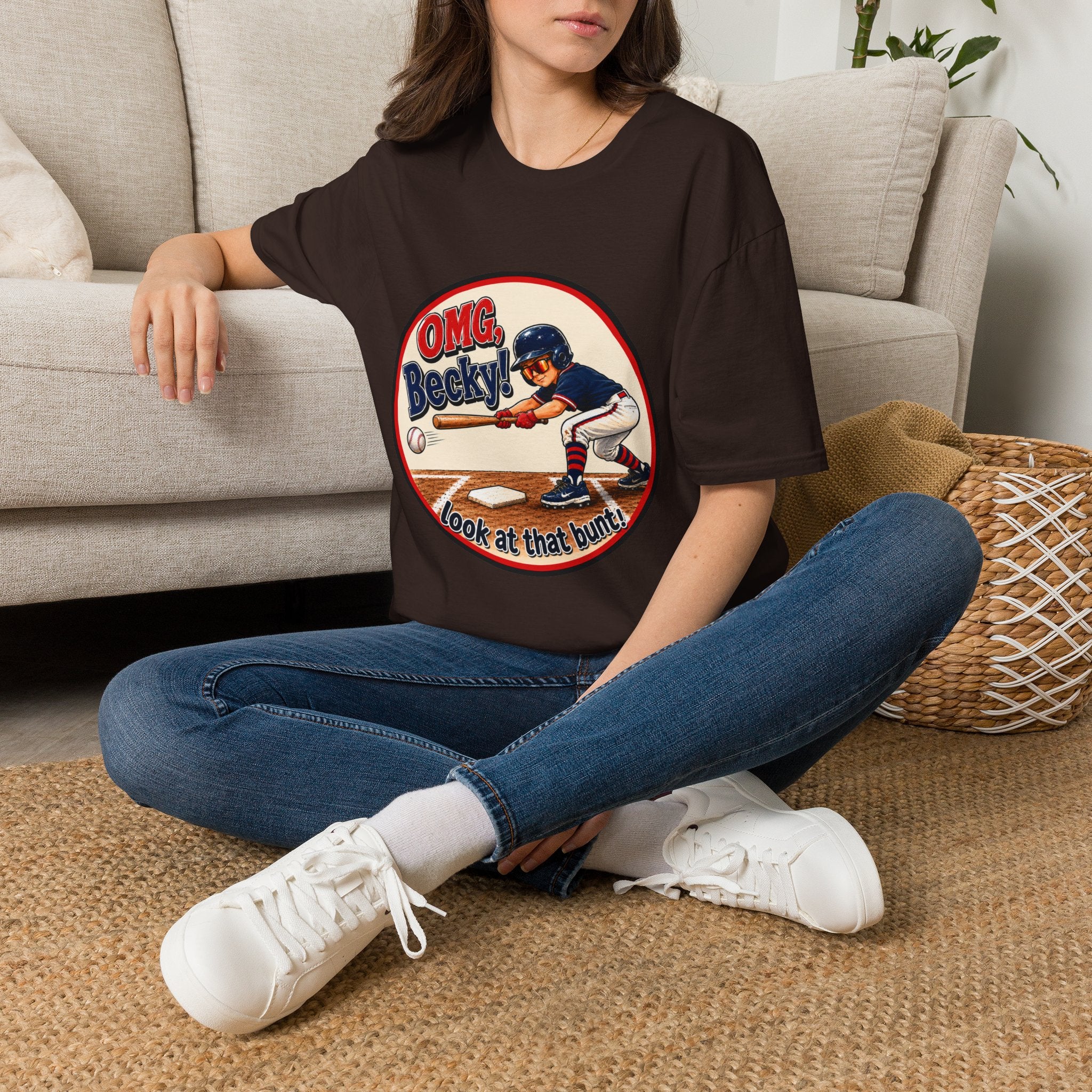 OMG Becky 'Look at That Bunt' Baseball T-Shirt — Retro Batter Graphic Tee