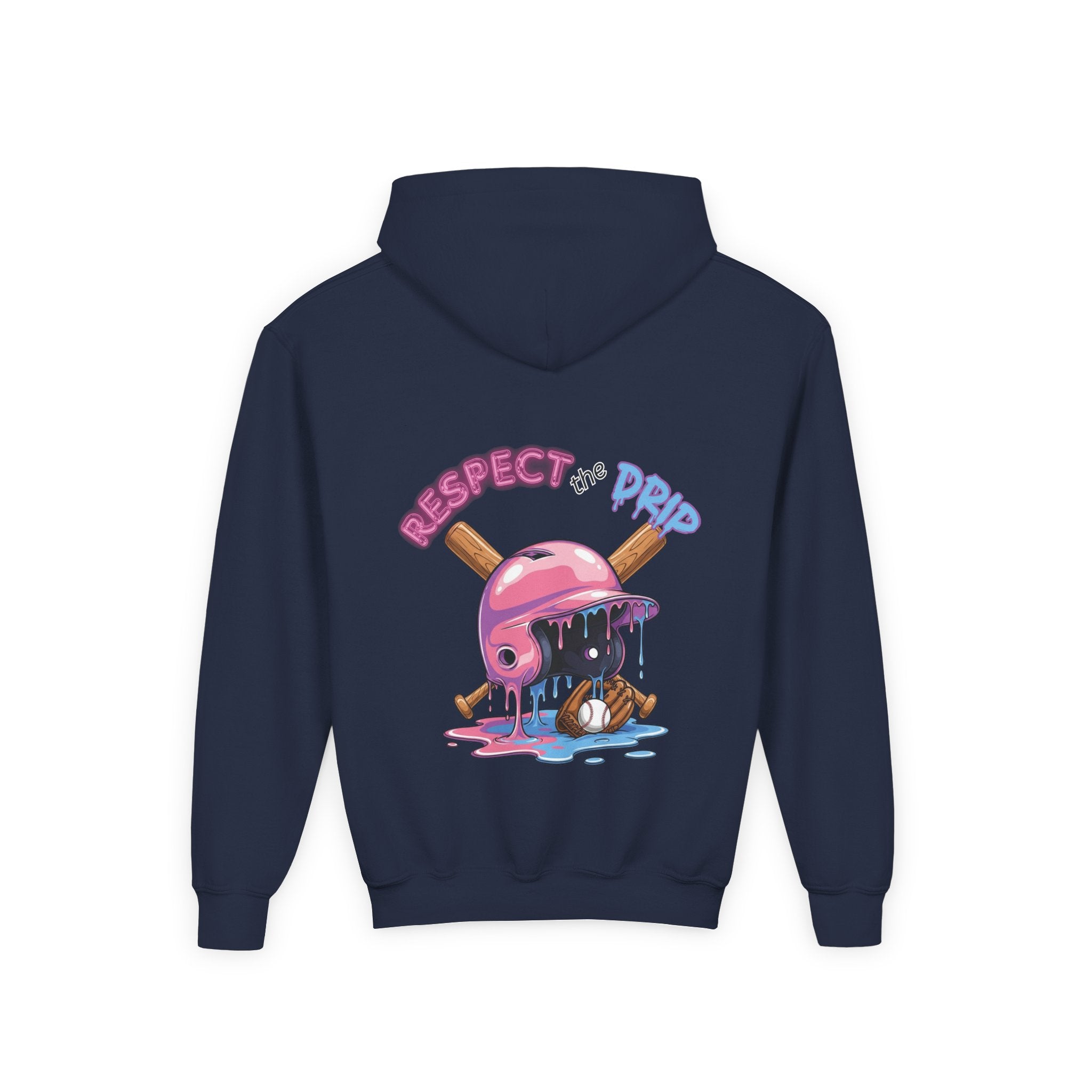 Respect the Drip Baseball Hoodie | Dripping Baseball Helmet Design