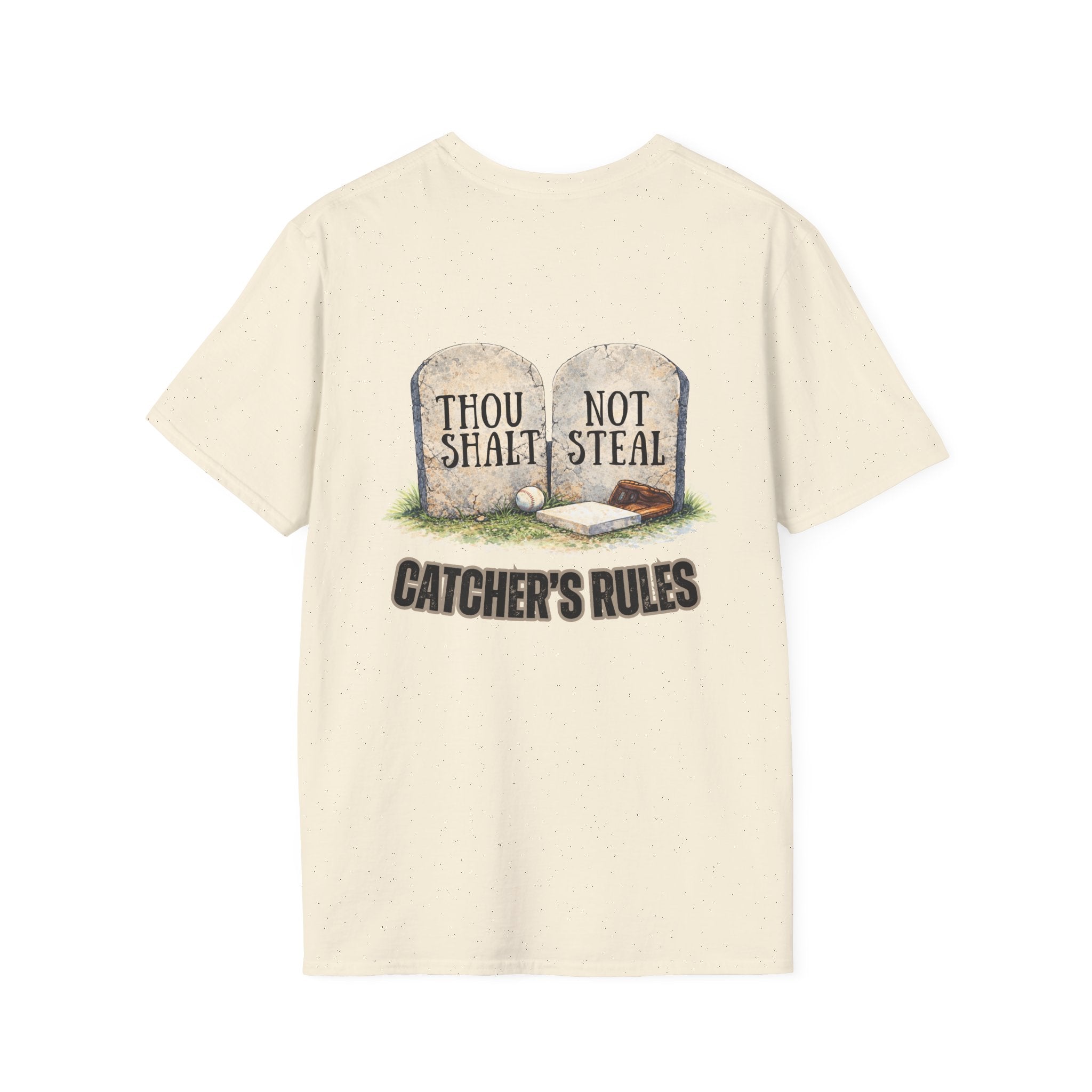 Thou Shalt Not Steal T-Shirt | Stone Tablets, Humor, Back Graphic