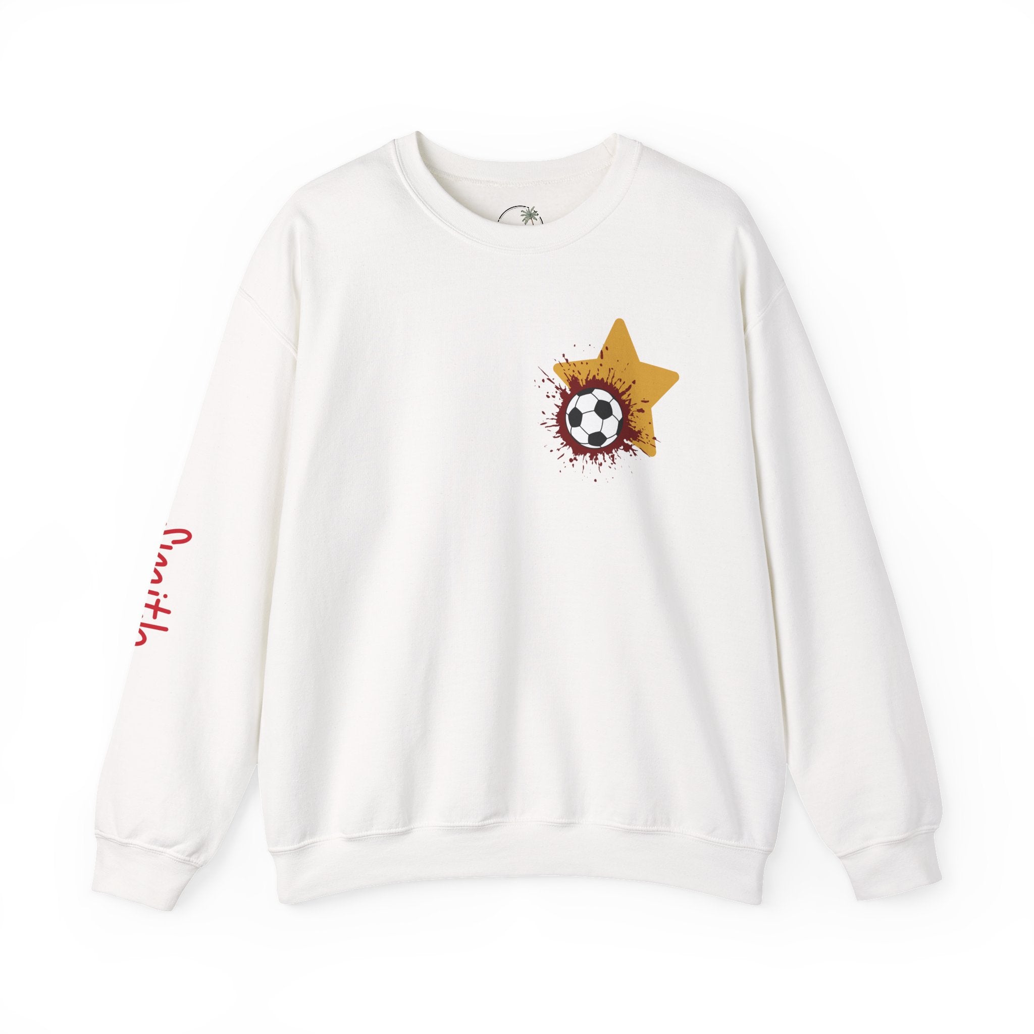 Liberty Soccer Player Crewneck Sweatshirt | My Favorite Player Back Print