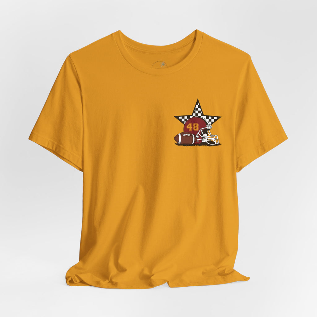 My Favorite Player Calls Me Mom Football T-Shirt | Proud Football Mom Tee | Game Day Shirt for Moms | Sports Mom Gift