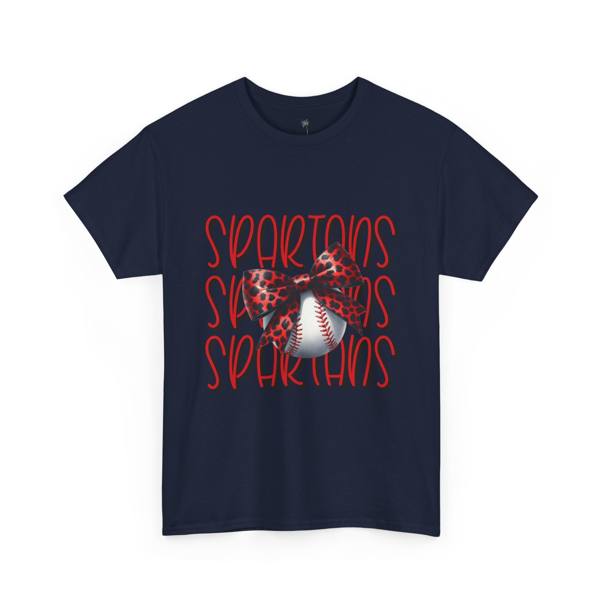 Spartans Baseball Tee | Leopard Bow Baseball Graphic