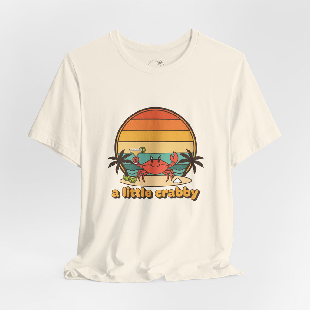 A Little Crabby Crab Sunset T-Shirt | Beach Palm Illustration