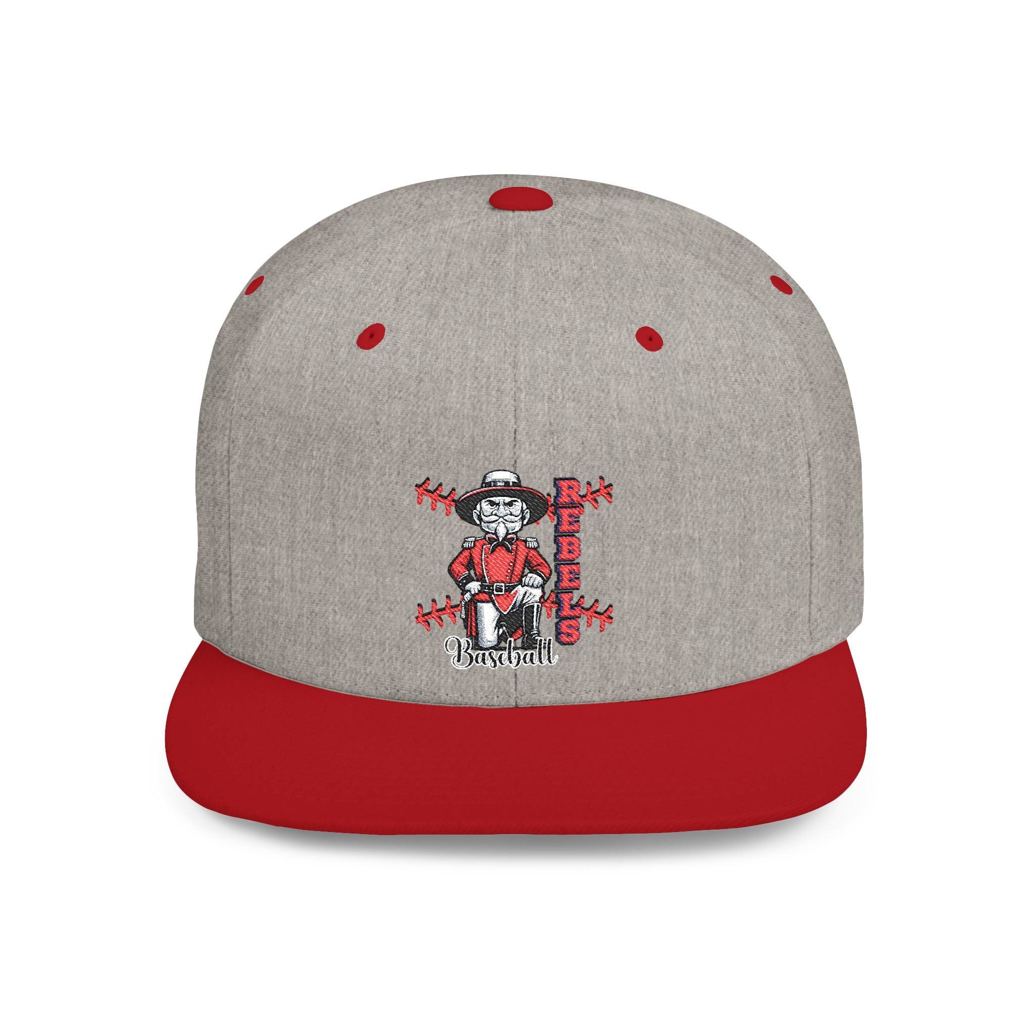Rebels Baseball Flat Bill Snapback, Sports Mom/Dad, Game Day gear