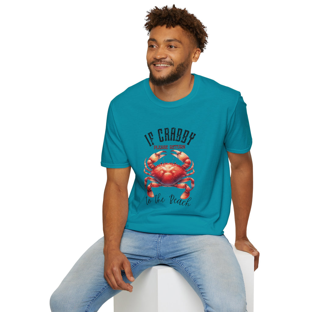 If Crabby Please Return to the Beach T-Shirt | Crab Graphic Tee