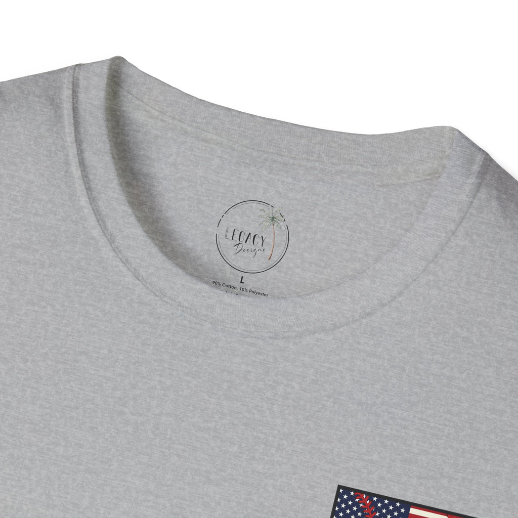Rebels American Flag Baseball T-Shirt |American Flag Home Plate Drip Design