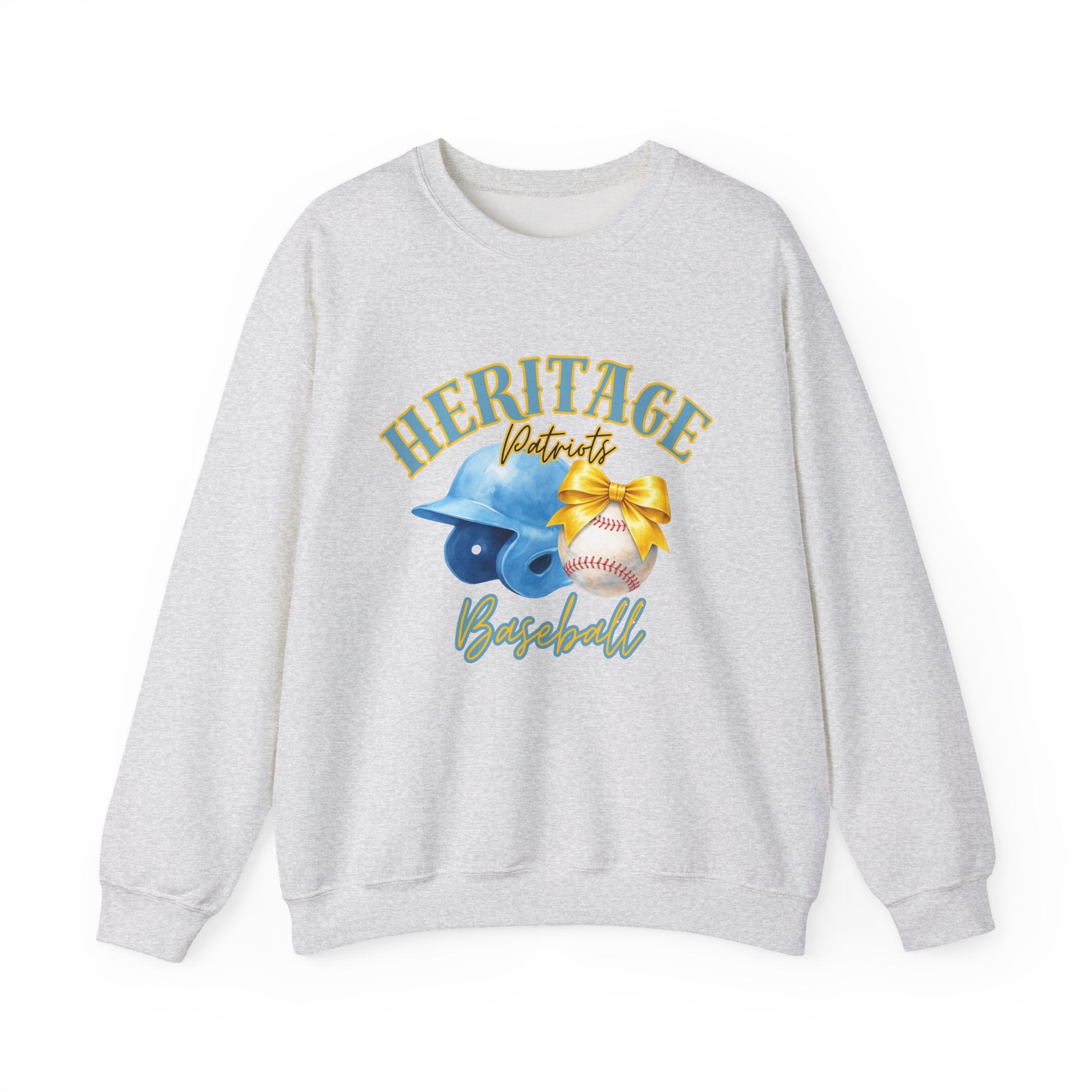Heritage Patriots Baseball Crewneck Sweatshirt | Helmet, Ball, Bow