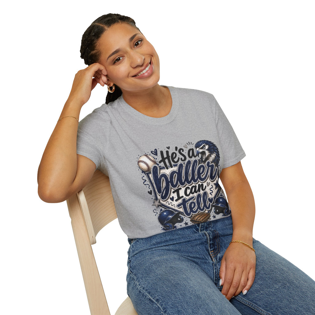 Falcon Baseball 'He's a Baller I Can Tell' T‑Shirt
