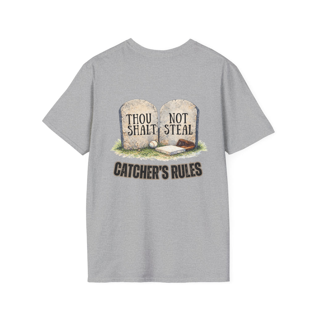 Thou Shalt Not Steal T-Shirt | Stone Tablets, Humor, Back Graphic