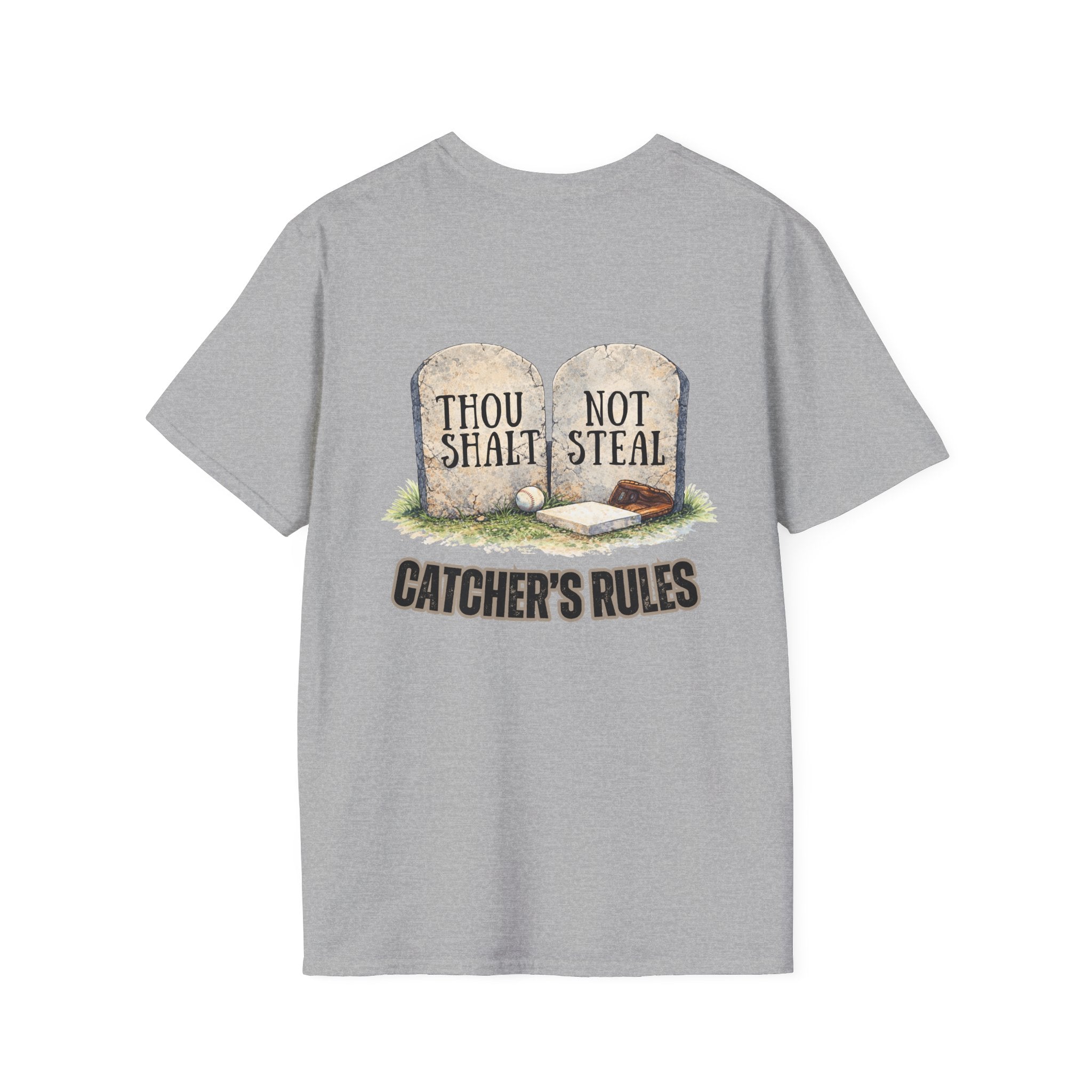 Thou Shalt Not Steal T-Shirt | Stone Tablets, Humor, Back Graphic