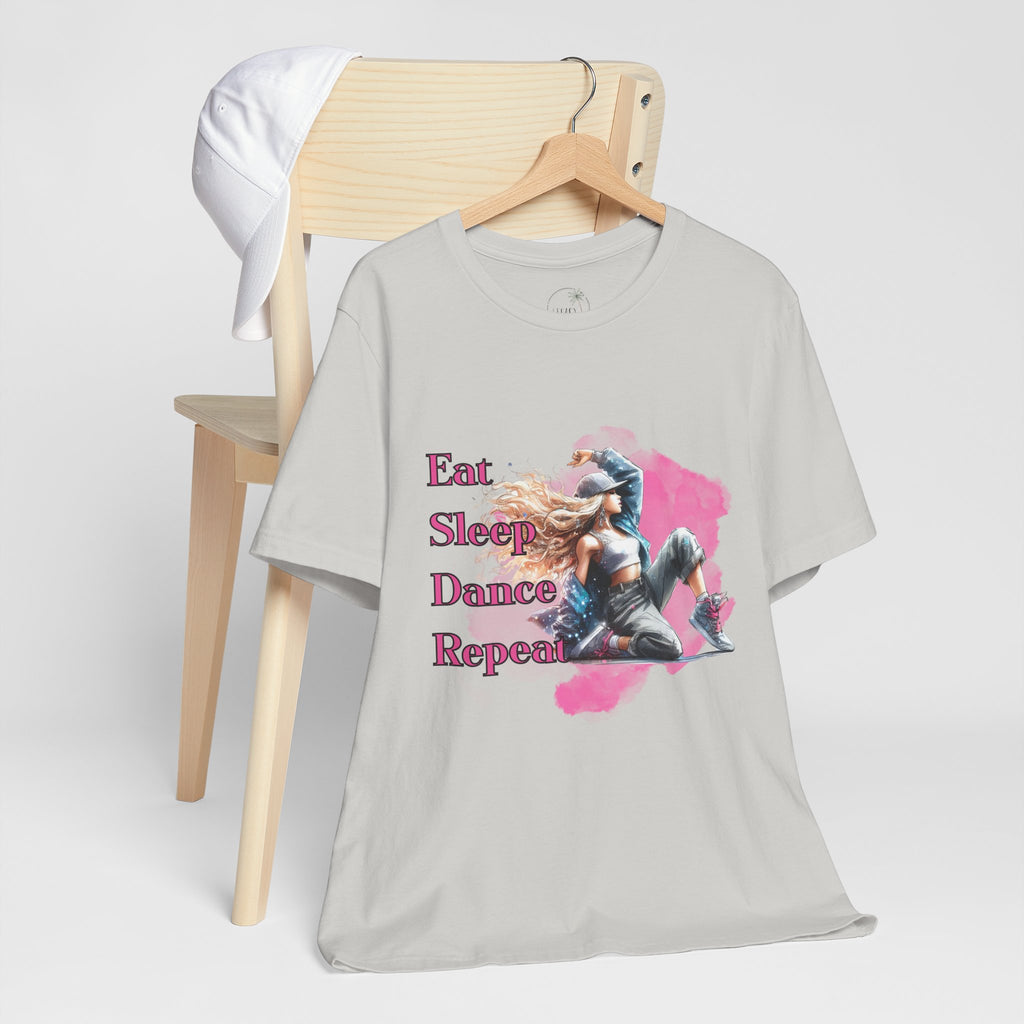 Eat Sleep Dance Repeat-Dance Lover's Unisex Tee, Gift for Dancers, Casual Dancewear, Festival Top, Unique Graphic Tee