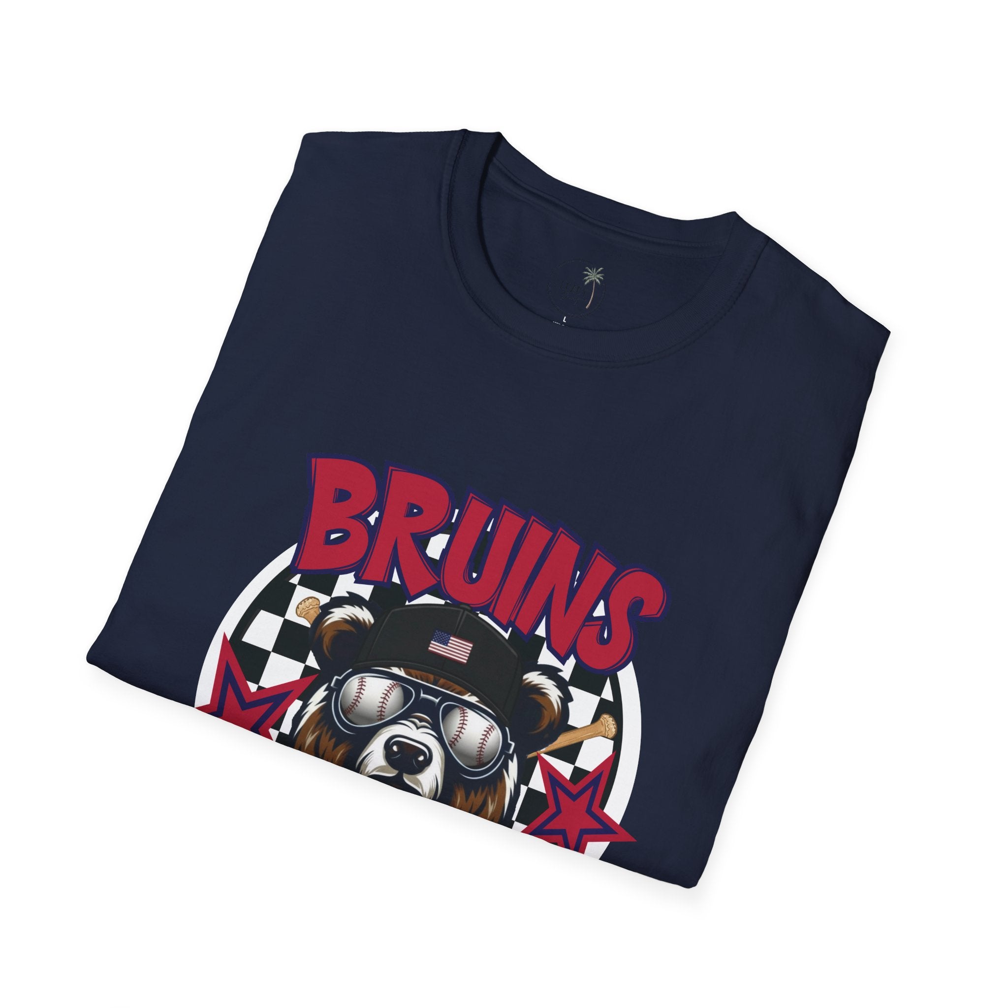Bruins Baseball Bear T-Shirt | Vintage Helmet, Crossed Bats