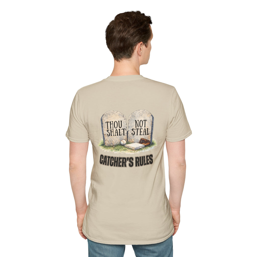 Thou Shalt Not Steal T-Shirt | Stone Tablets, Humor, Back Graphic