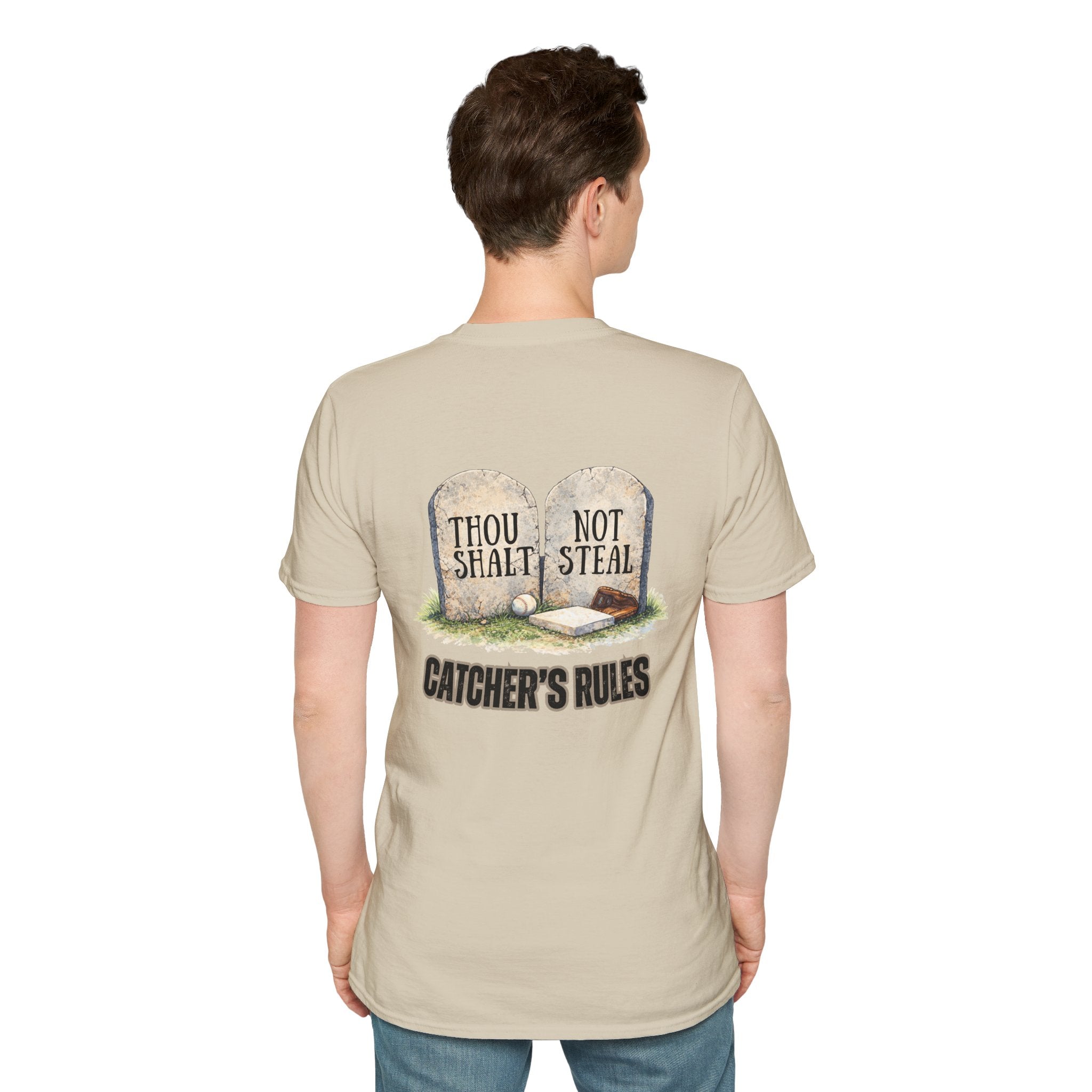 Thou Shalt Not Steal T-Shirt | Stone Tablets, Humor, Back Graphic