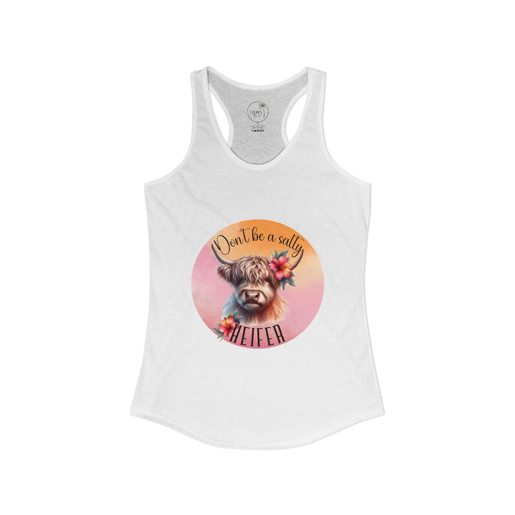 Salty Heifer tank top Women's Ideal Racerback Tank