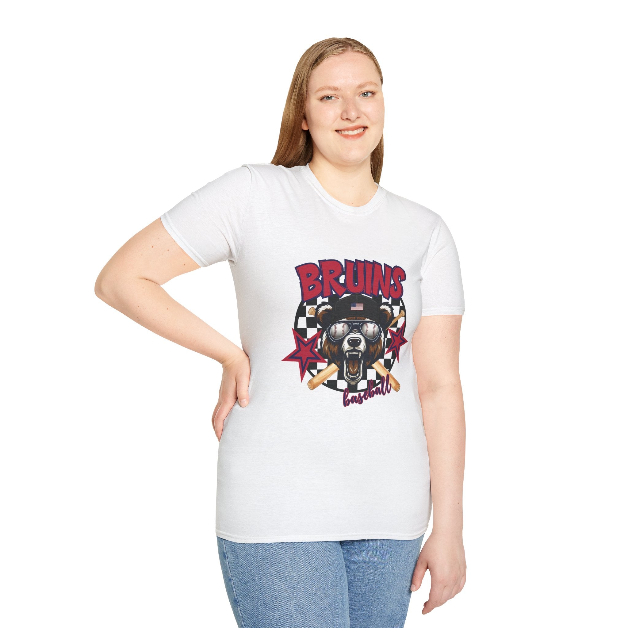 Bruins Baseball Bear T-Shirt | Vintage Helmet, Crossed Bats