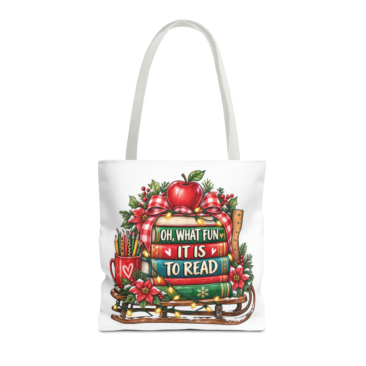 Books & Fun Tote Bag | Reading Lover Gift, Cute Book Bag, Teacher Appreciation, Library Tote, Literary Accessory