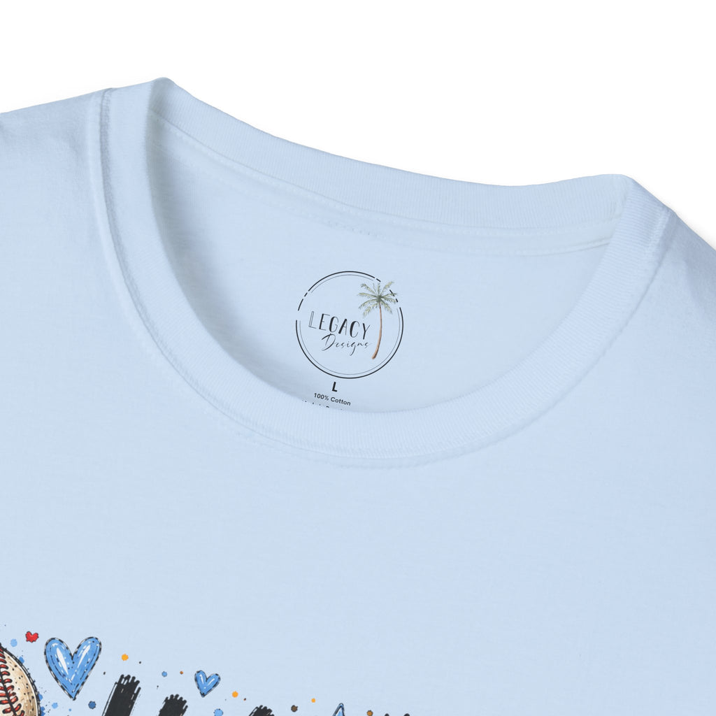 Patriot-"He's a Baller baseball I can tell" T-Shirt | Baseball Mom Dad Fan T-shirt