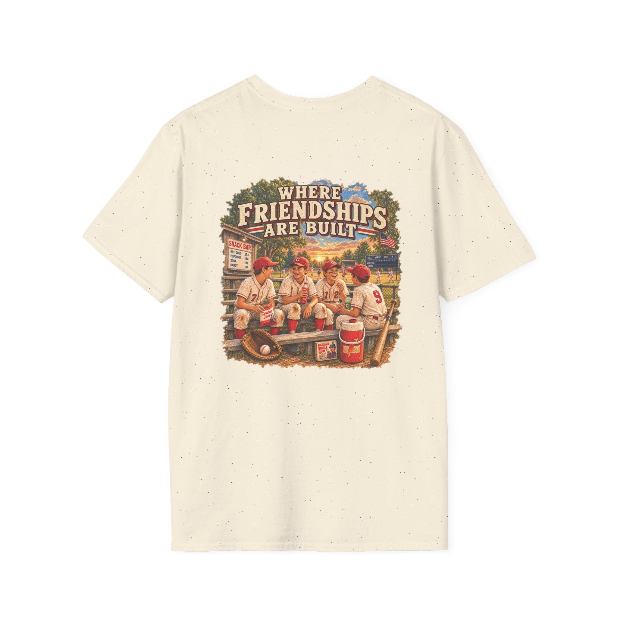 Vintage Baseball Nostalgia Shirt, Where Friendships Are Built Tee, Classic Baseball Fan Shirt, Game Day Graphic Tee, Sports Lover Gift