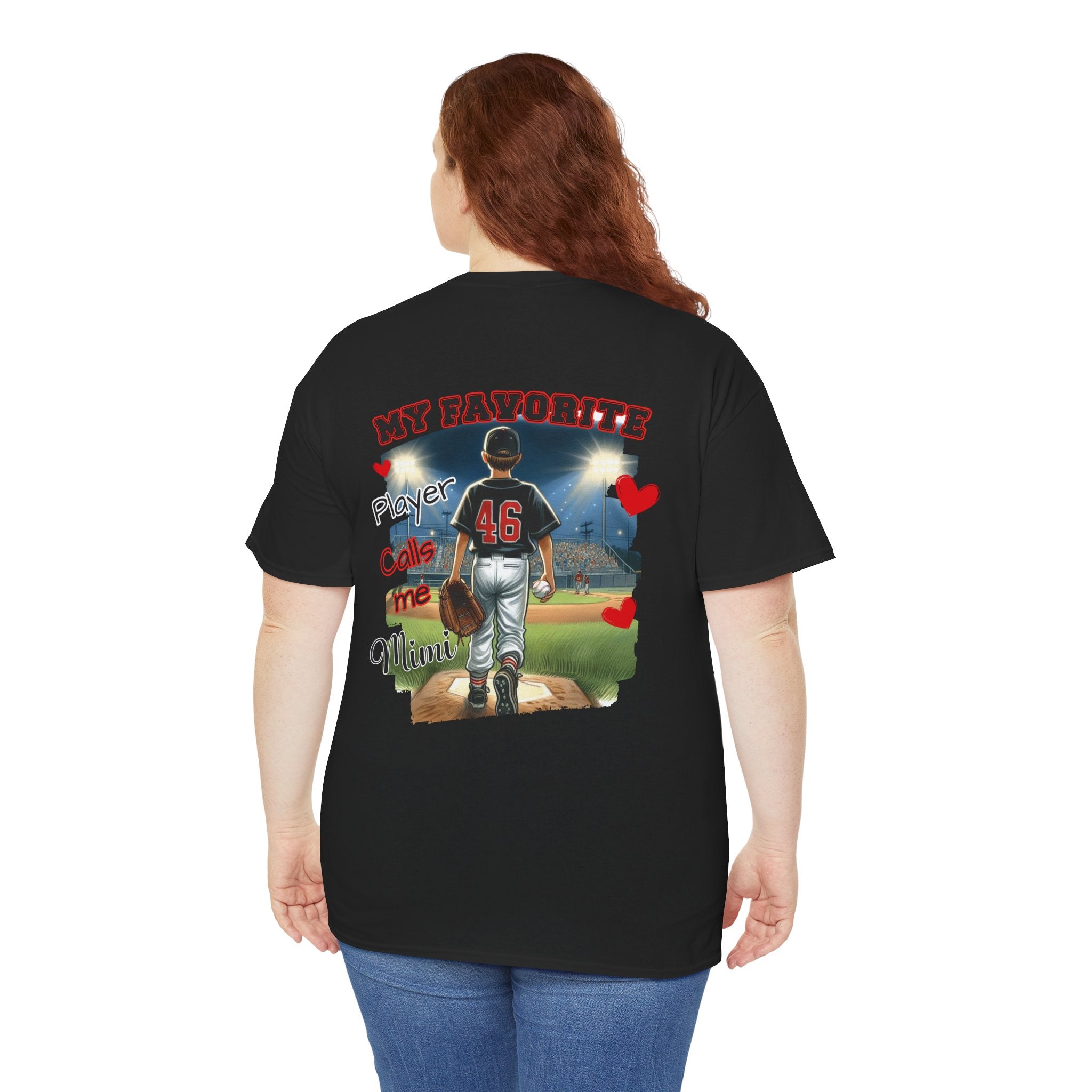 Baseball MIMI Tee - My Favorite Player Calls Me MIMI Gift for Sports Lovers, Family Support Tee