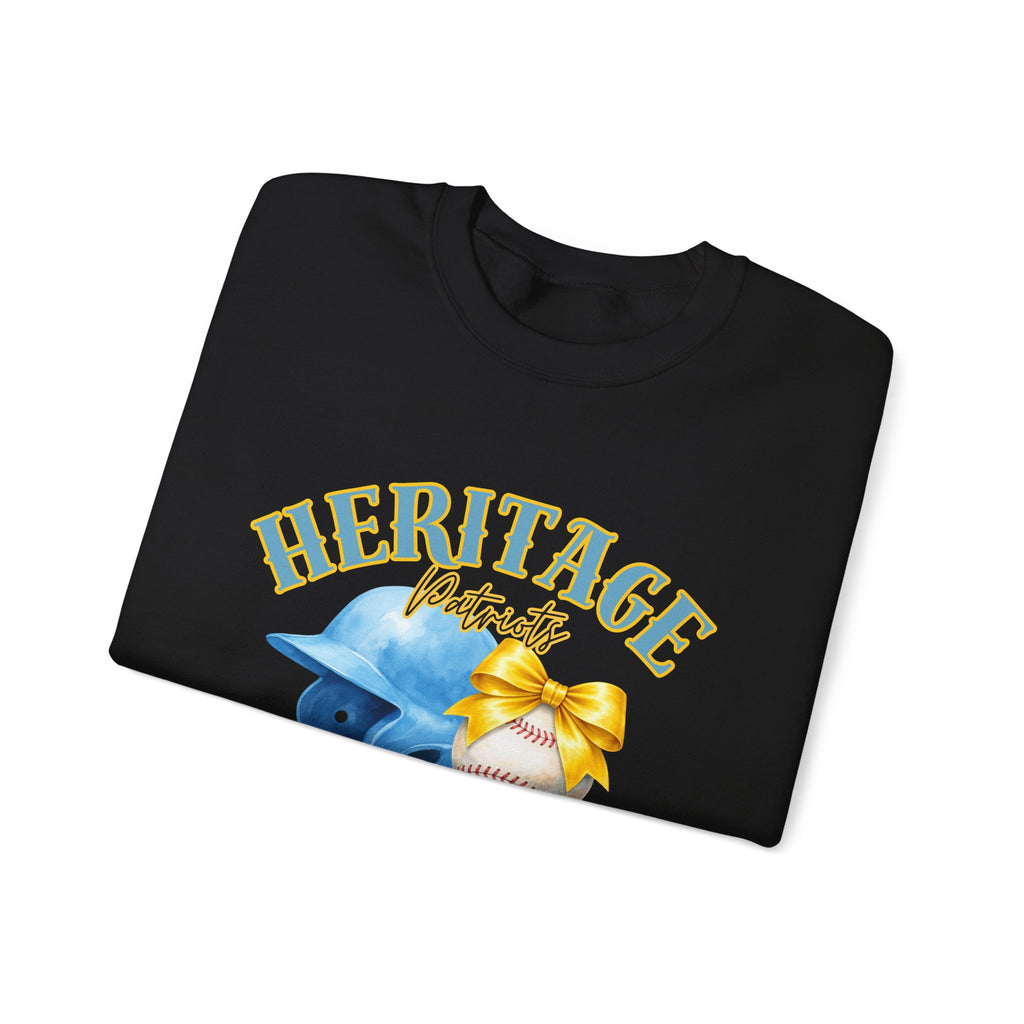 Heritage Patriots Baseball Crewneck Sweatshirt | Helmet, Ball, Bow