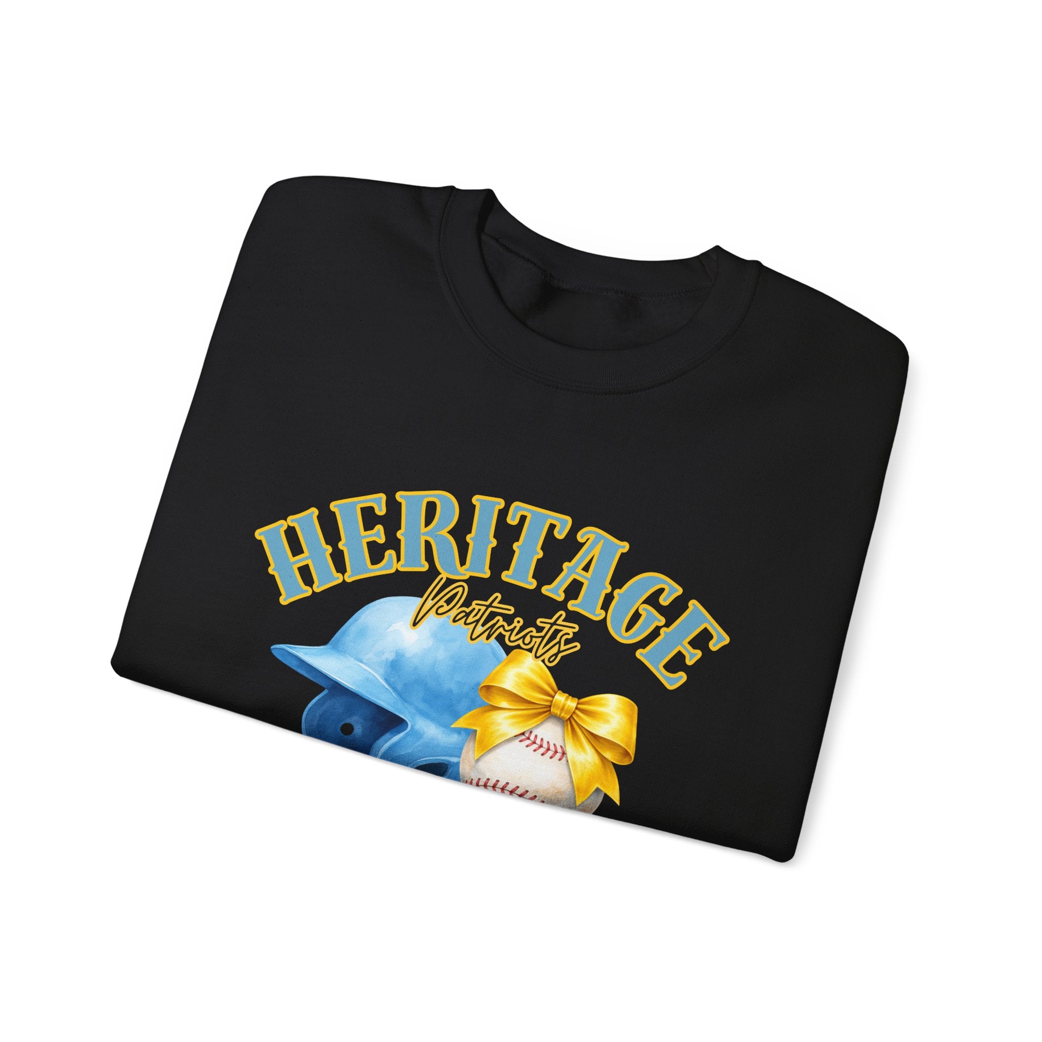 Heritage Patriots Baseball Crewneck Sweatshirt | Helmet, Ball, Bow
