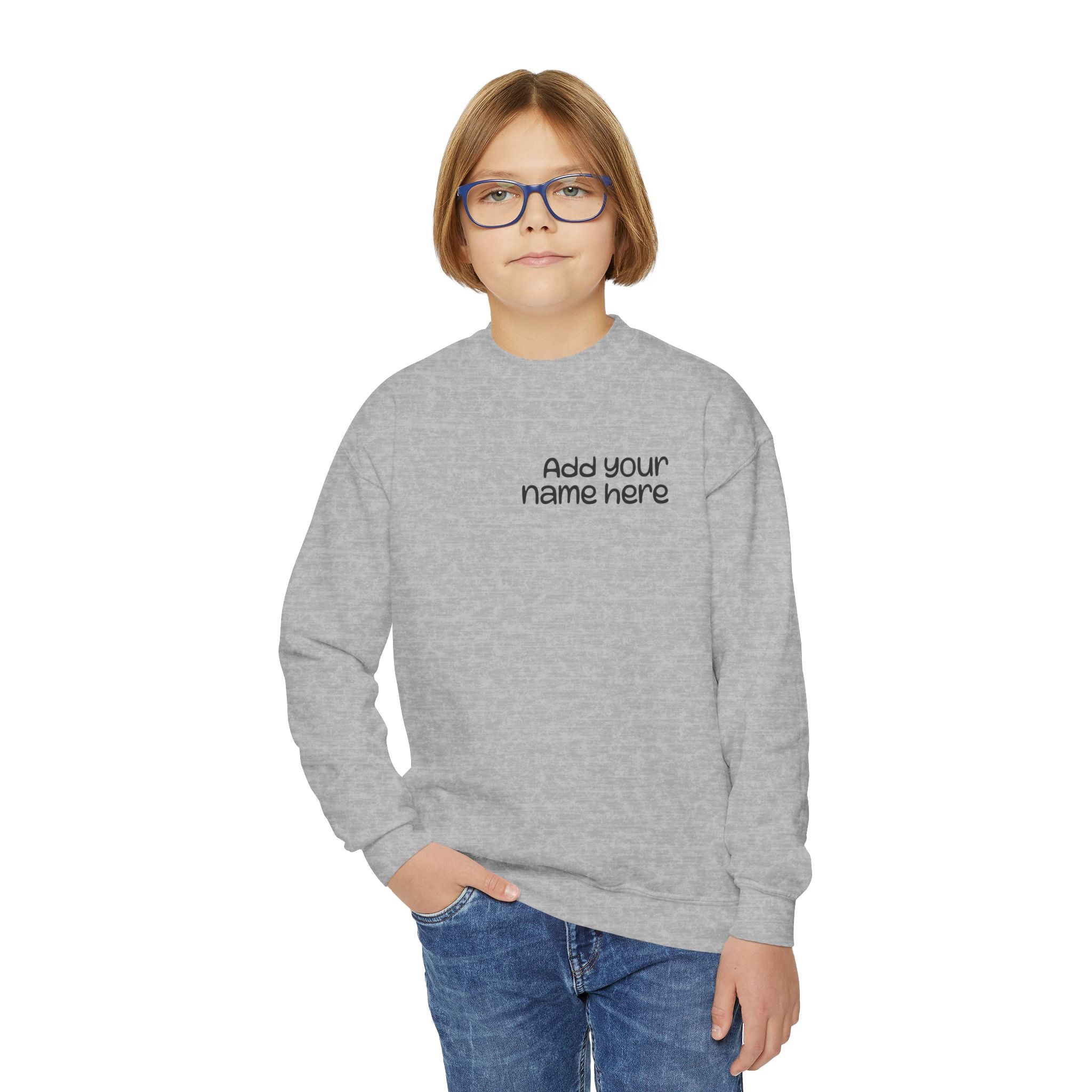 Custom Youth Dance Lovers Crewneck , Personalized Gift for Kids, Dance Sweatshirt, Fun Fashion for Youth, Kids' Activewear