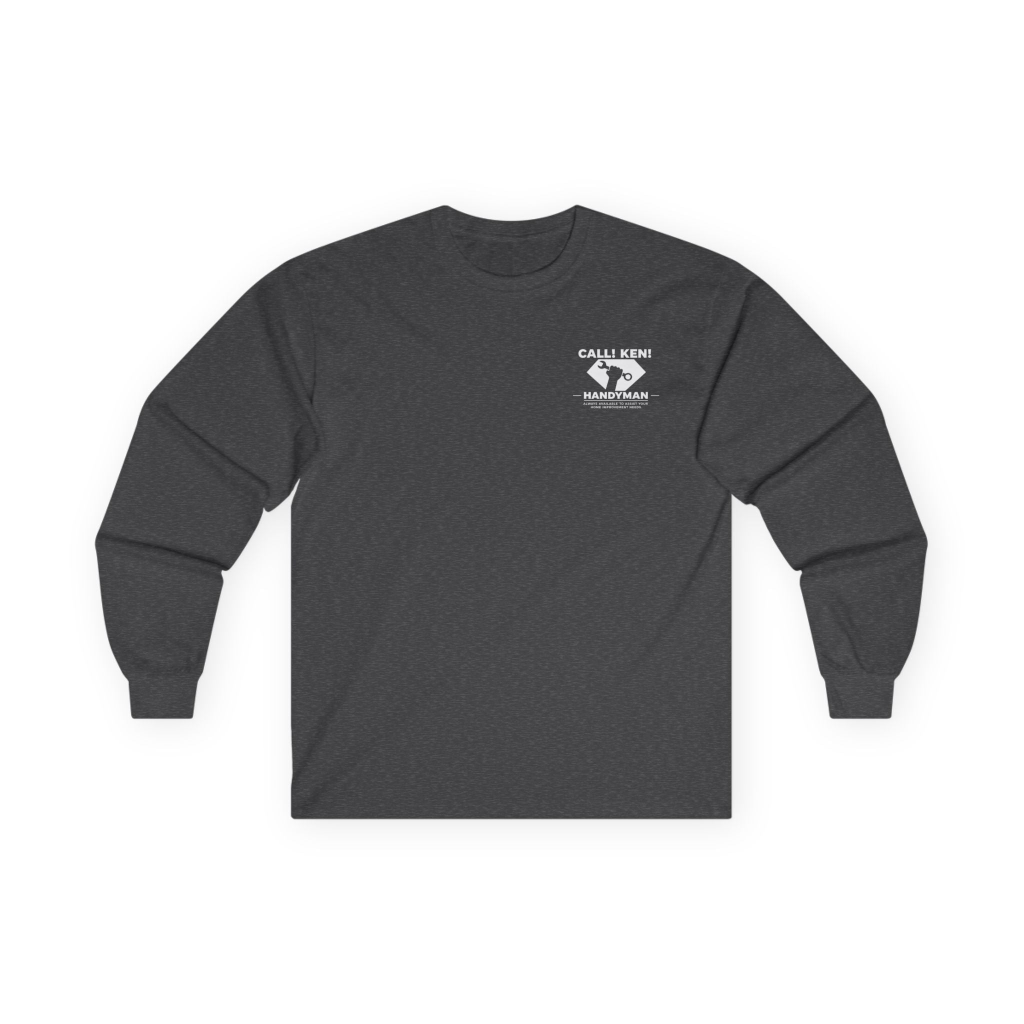 Call Ken Hammerman logo Long Sleeve Tee | vintage workwear, small print back design