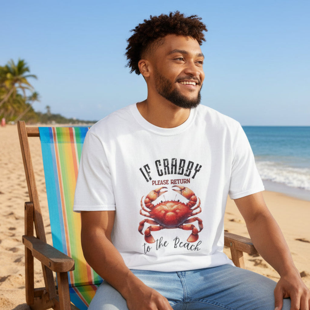If Crabby Please Return to the Beach T-Shirt | Crab Graphic Tee
