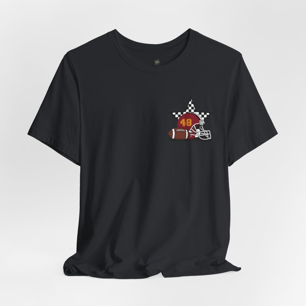 My Favorite Player Calls Me Mom Football T-Shirt | Proud Football Mom Tee | Game Day Shirt for Moms | Sports Mom Gift