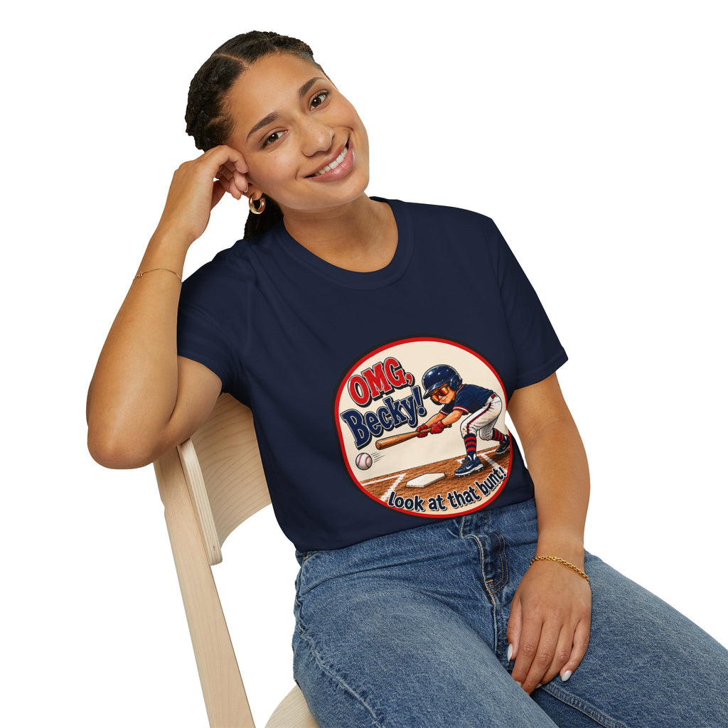 OMG Becky 'Look at That Bunt' Baseball T-Shirt — Retro Batter Graphic Tee