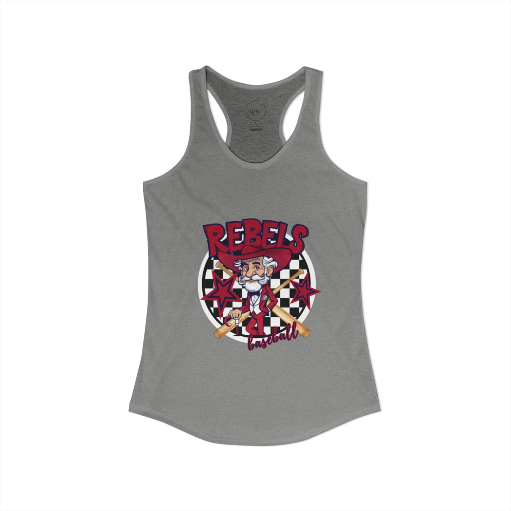 Rebels Baseball Tank Women's Ideal Racerback Tank