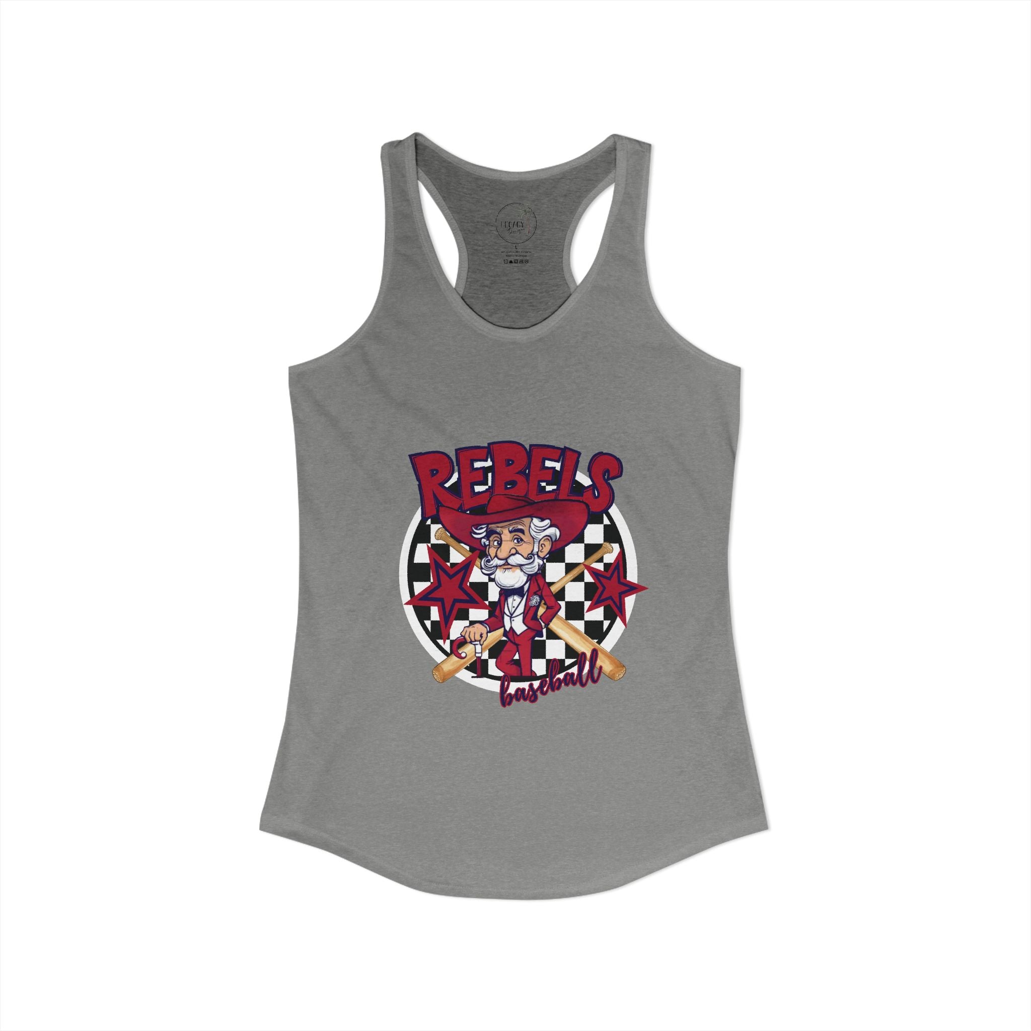 Rebels Baseball Tank Women's Ideal Racerback Tank
